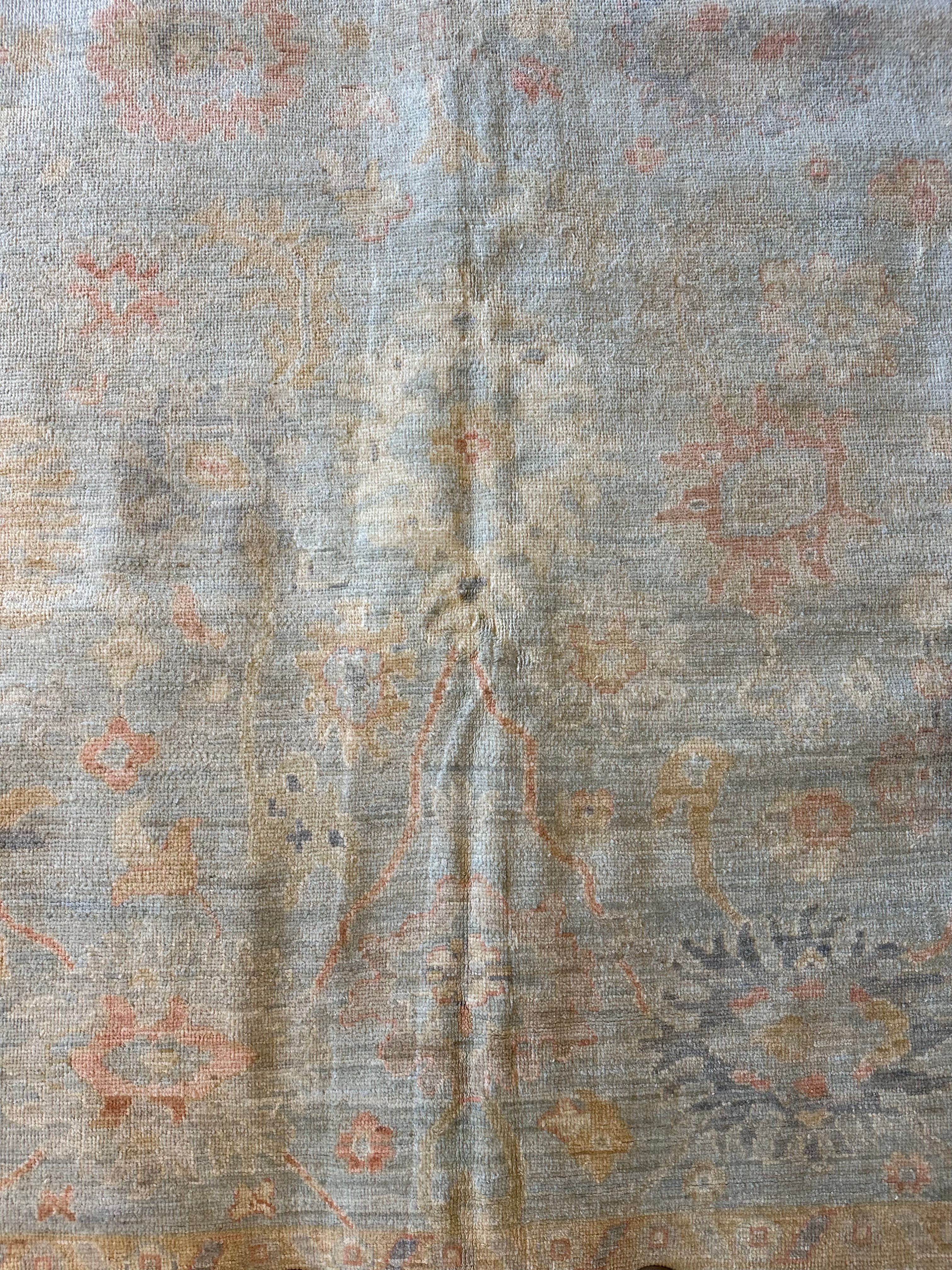 Marlaina Mah 8.10x11.10 Whitewashed Afghani Oushak Rug