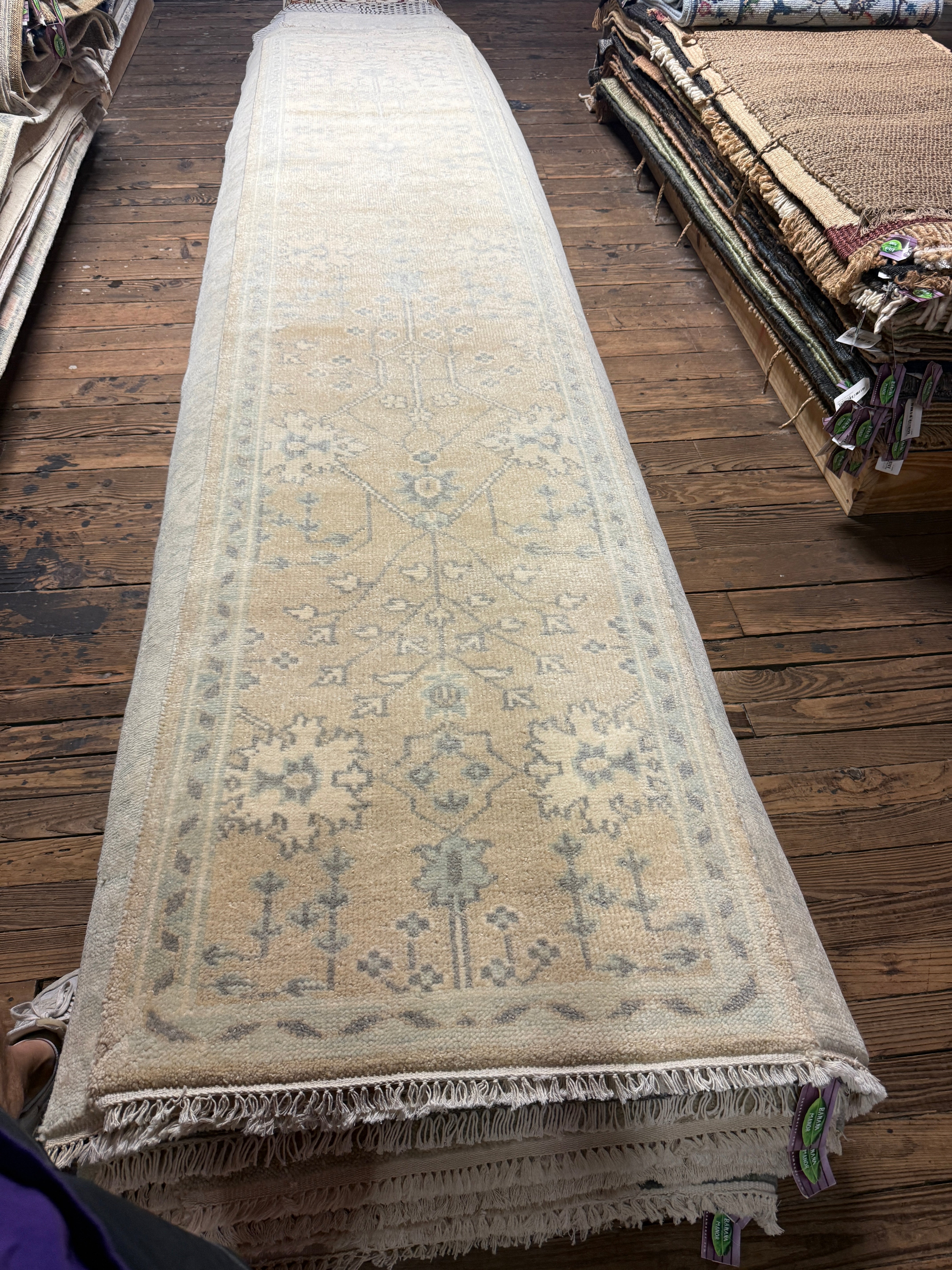 Matalia 2.6x12 Beige & Tan Oushak