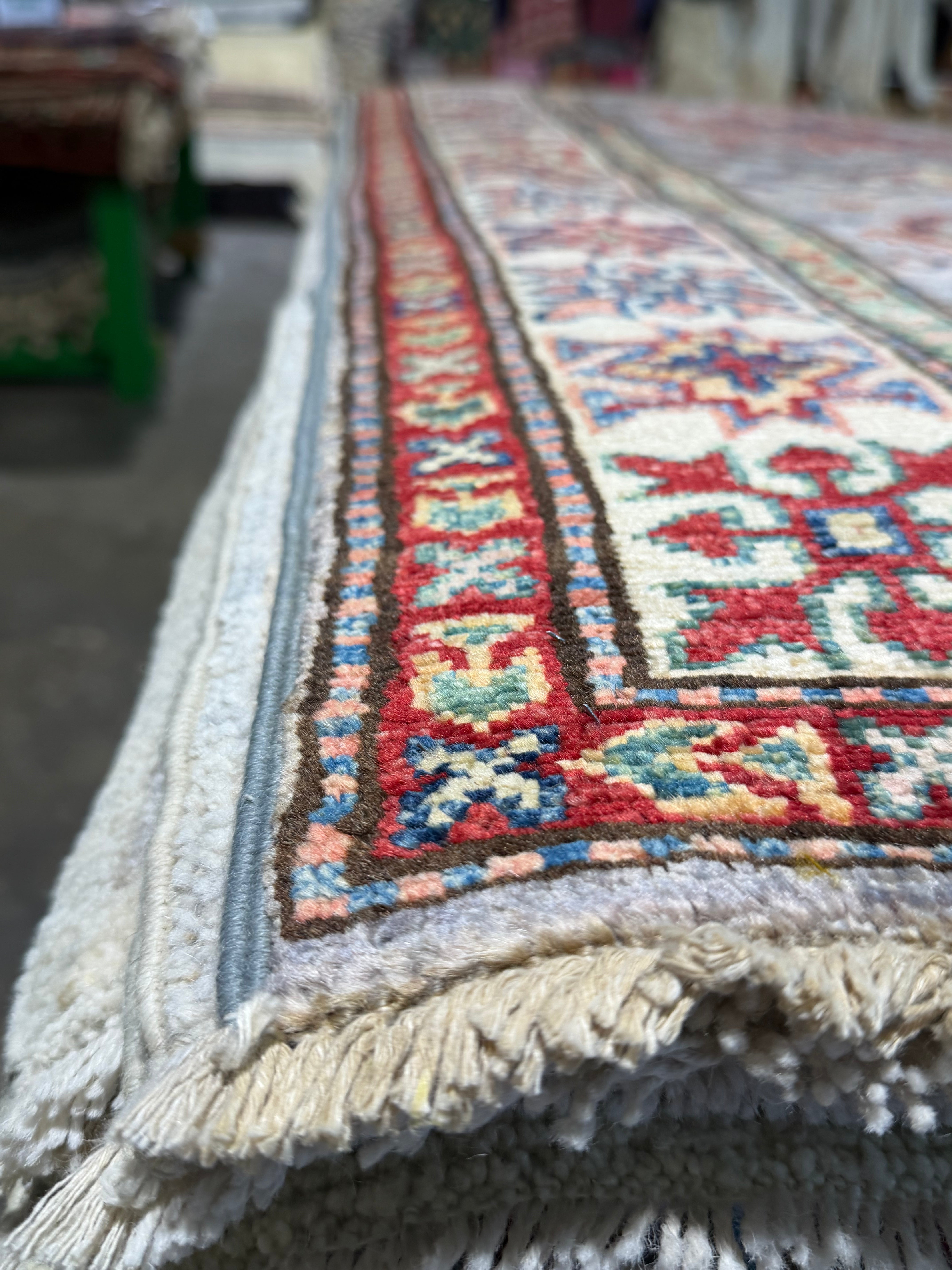 Lauri Hendler 2.8x4.2 Multicolor Afghani Kazak Rug