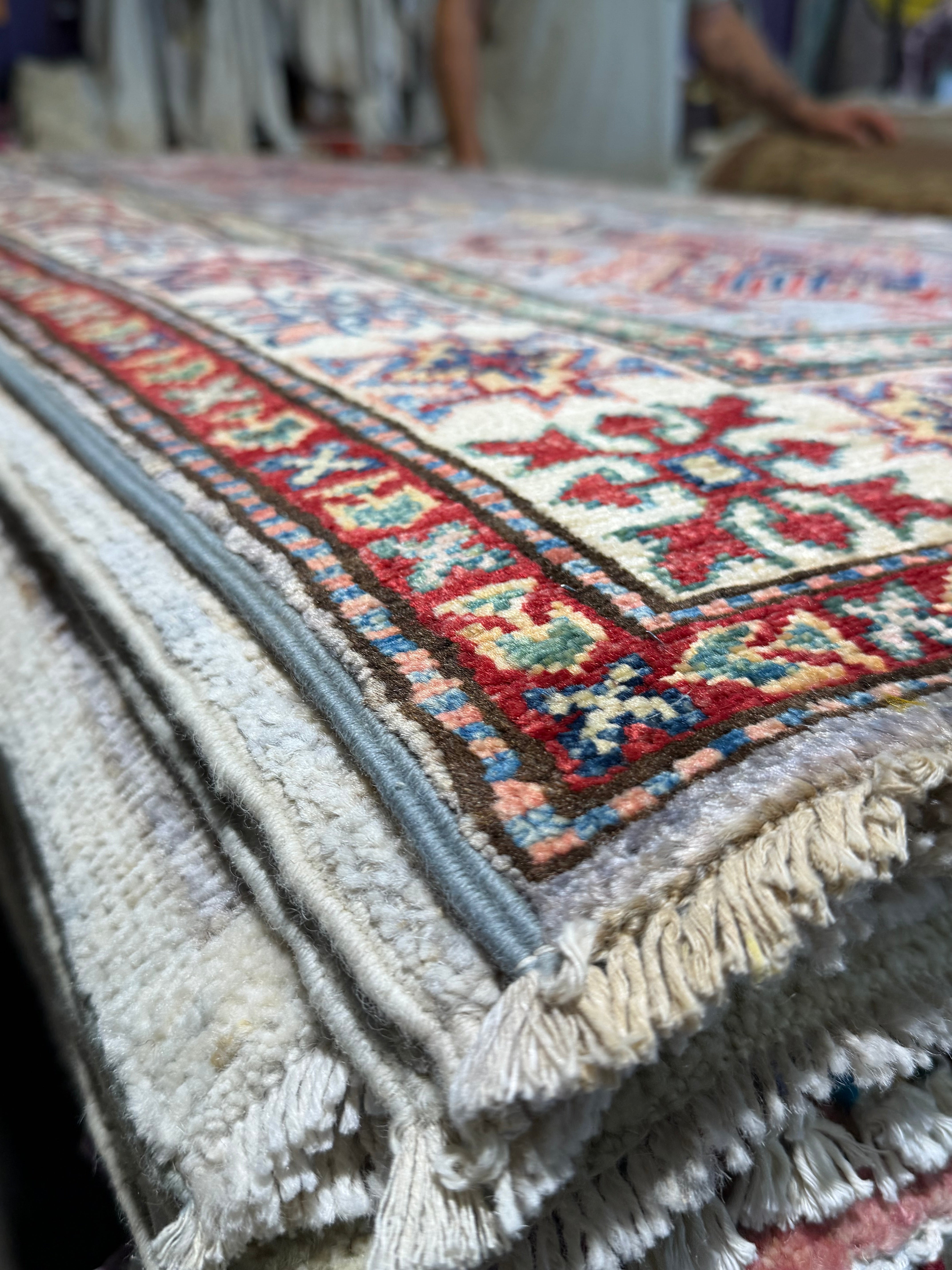 Lauri Hendler 2.8x4.2 Multicolor Afghani Kazak Rug