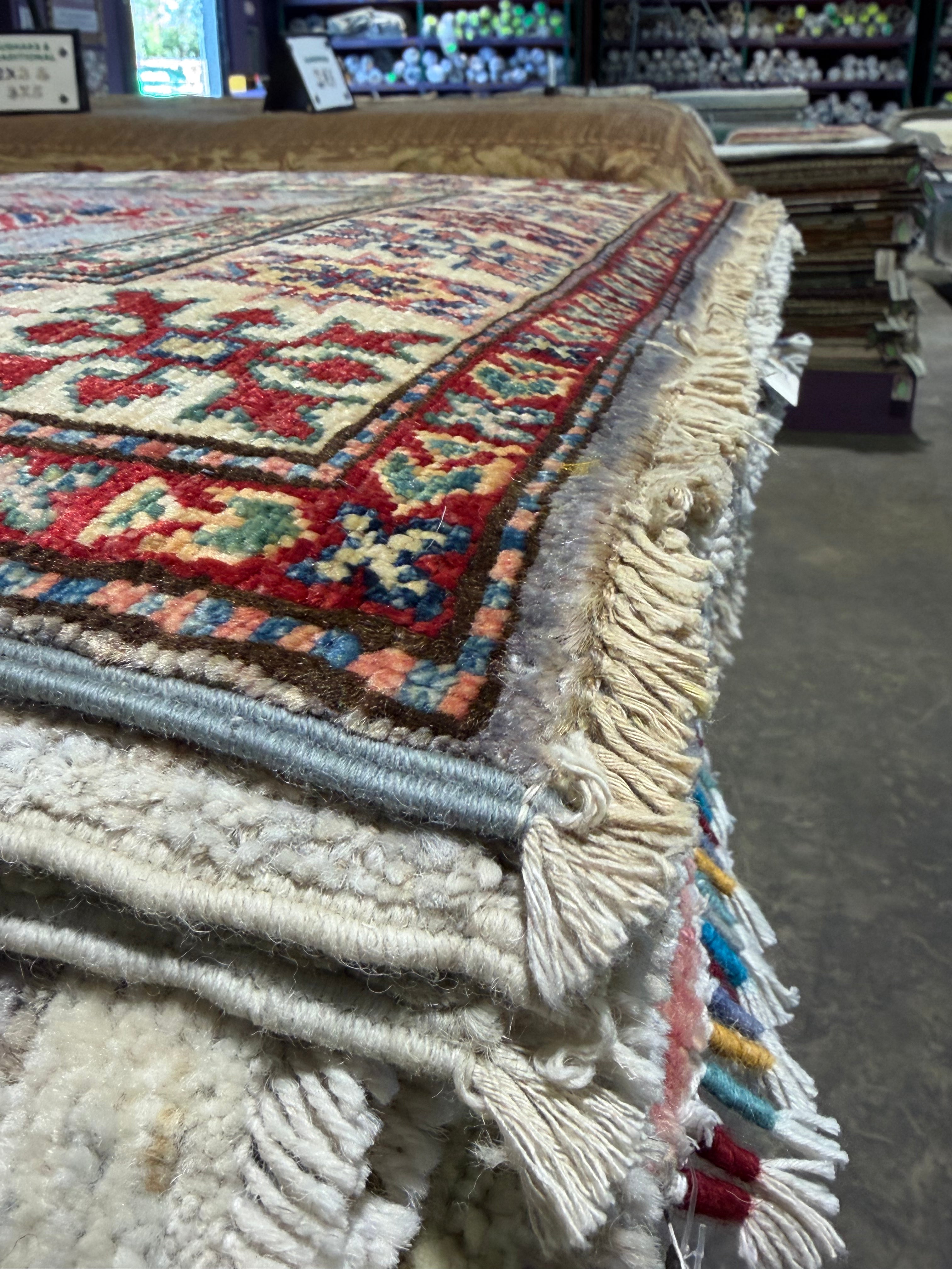 Lauri Hendler 2.8x4.2 Multicolor Afghani Kazak Rug
