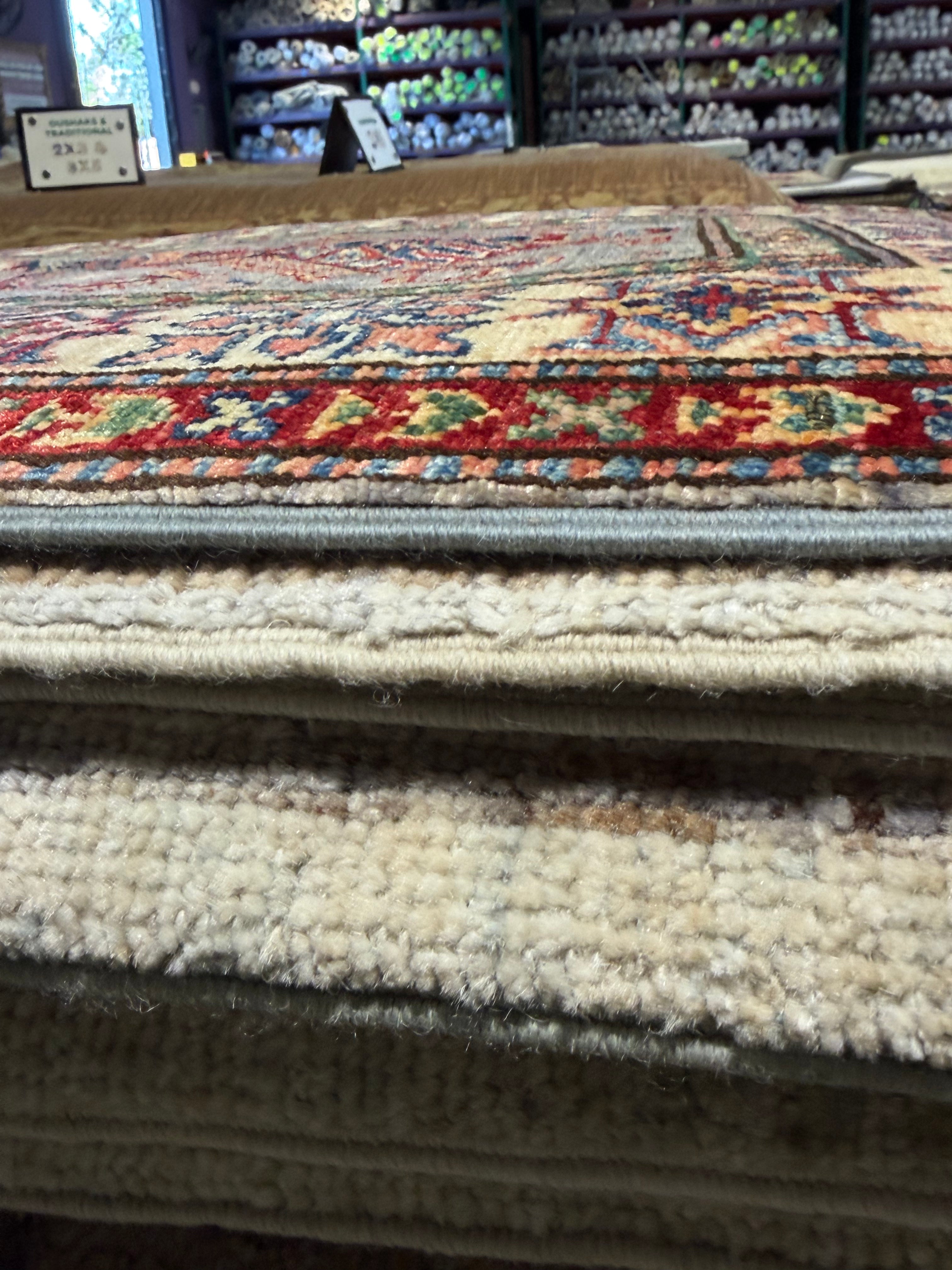 Lauri Hendler 2.8x4.2 Multicolor Afghani Kazak Rug