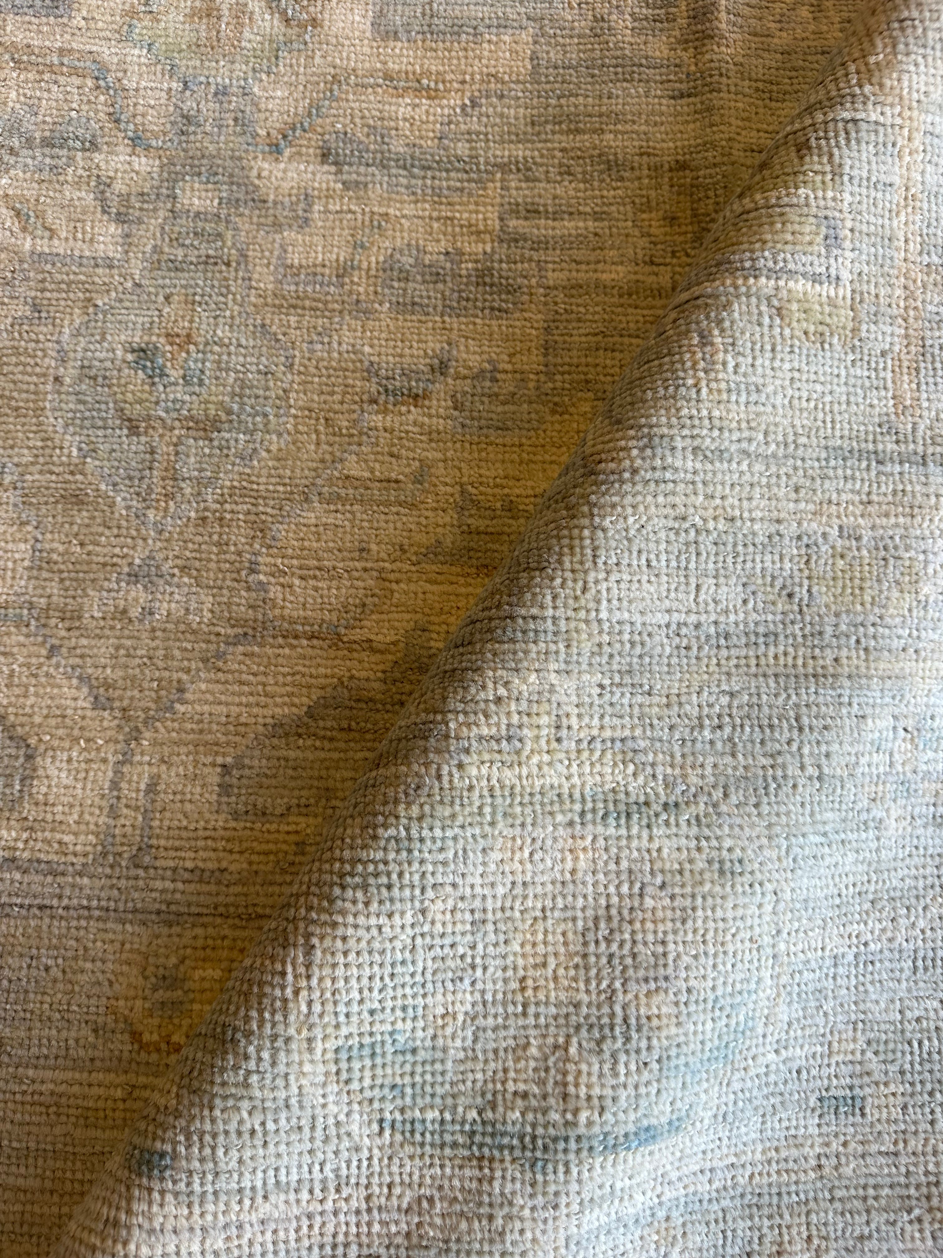 Dana Mahmood 8.9x11.10 Whitewash Afghani Oushak Rug