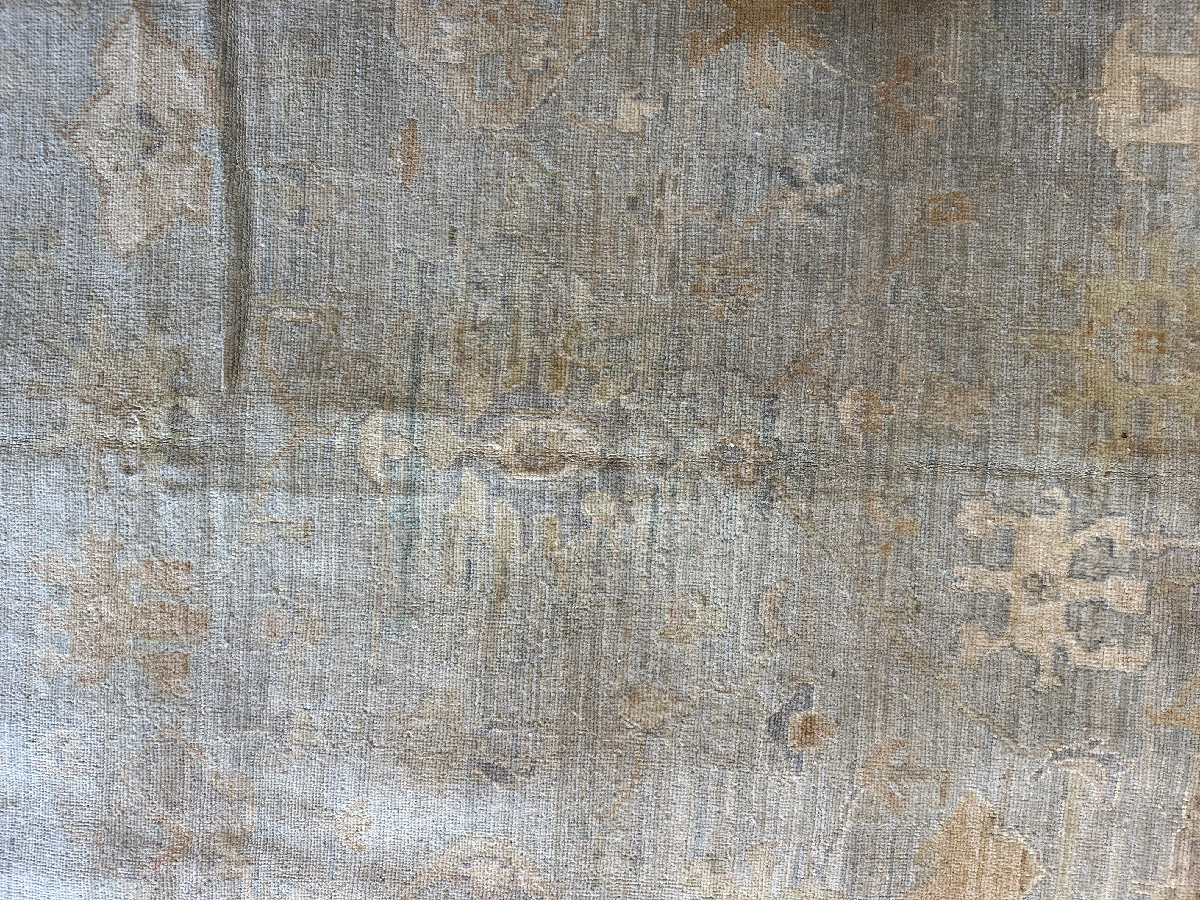 Dana Mahmood 8.9x11.10 Whitewash Afghani Oushak Rug