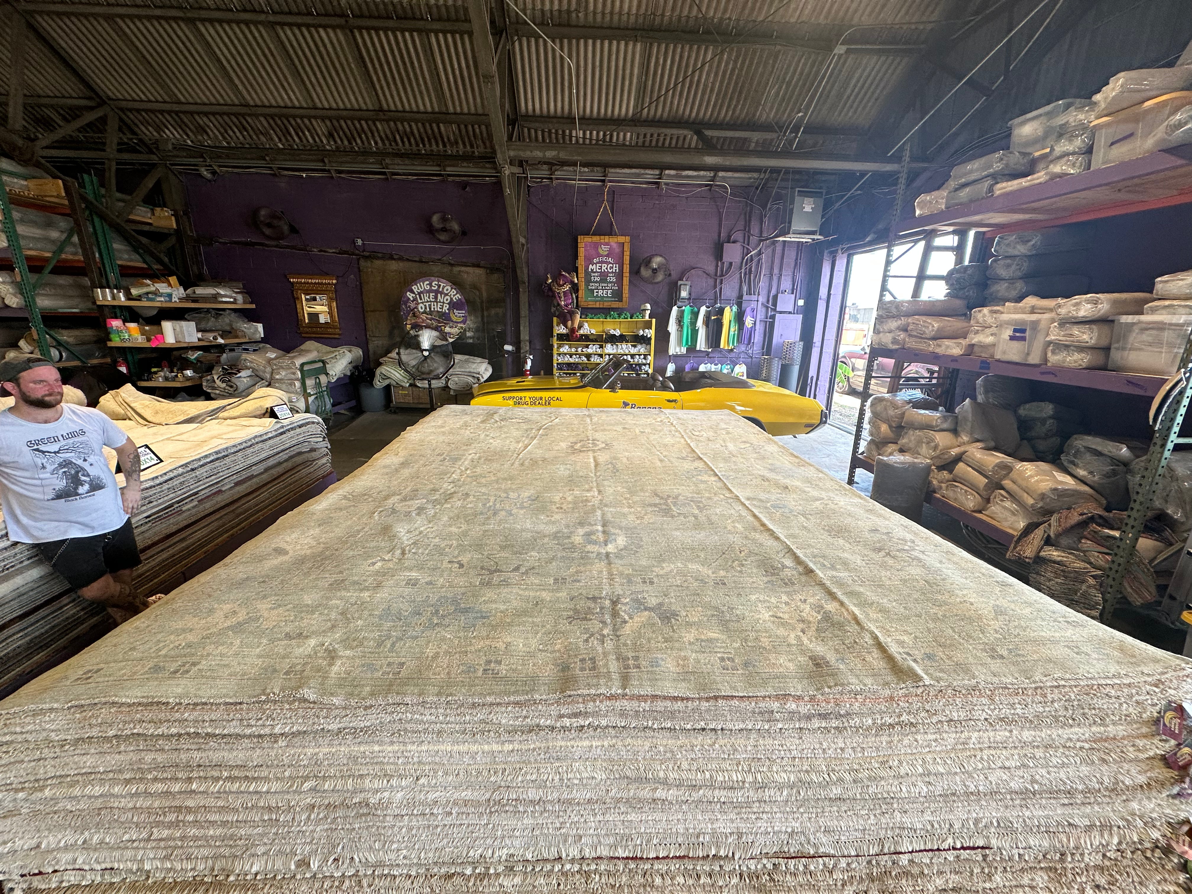 Lukita Maxwell 9.10x13.11 Whitewash Afghani Oushak Rug
