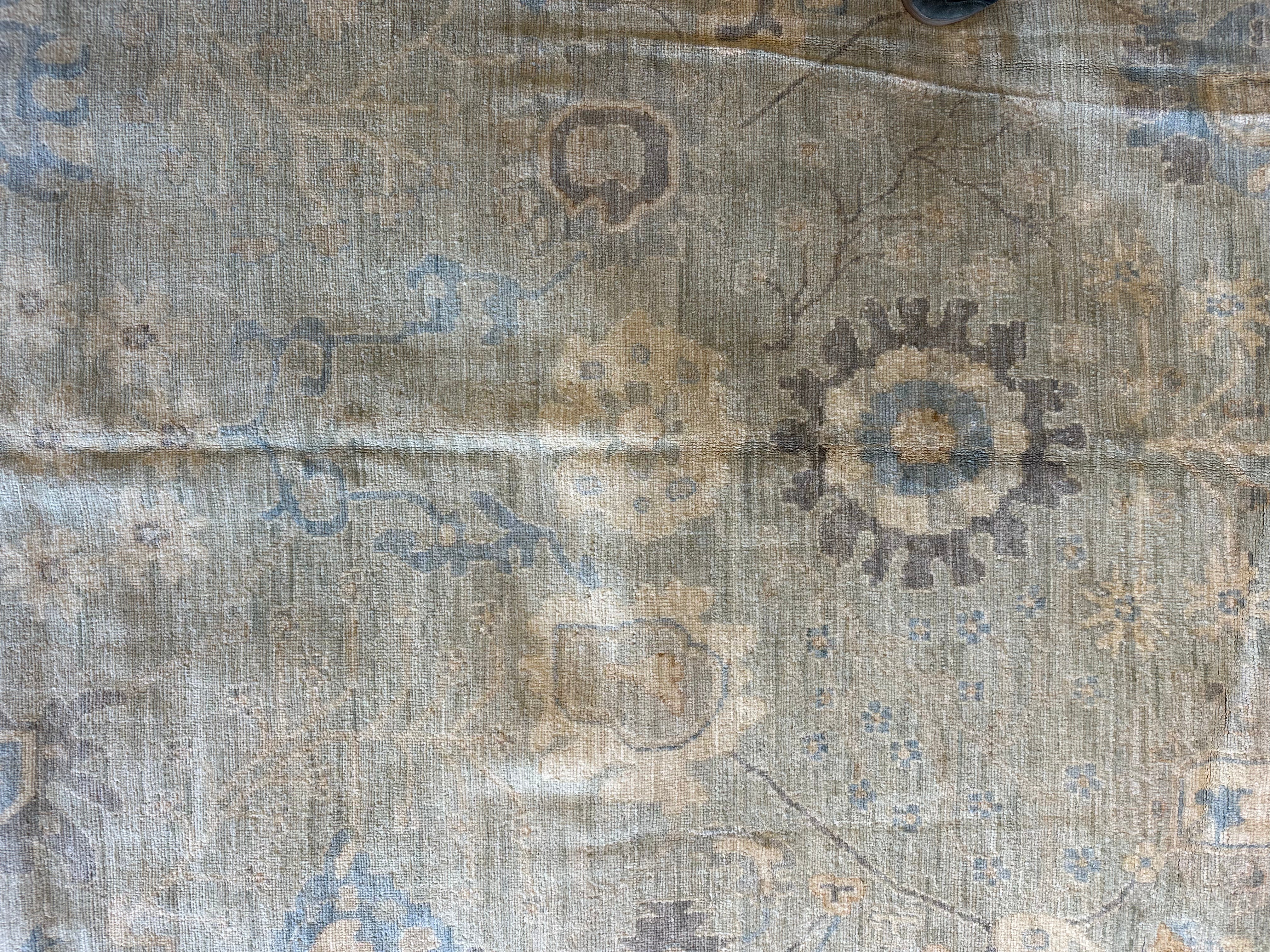 Lukita Maxwell 9.10x13.11 Whitewash Afghani Oushak Rug