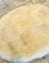White Round Cowhide Rug