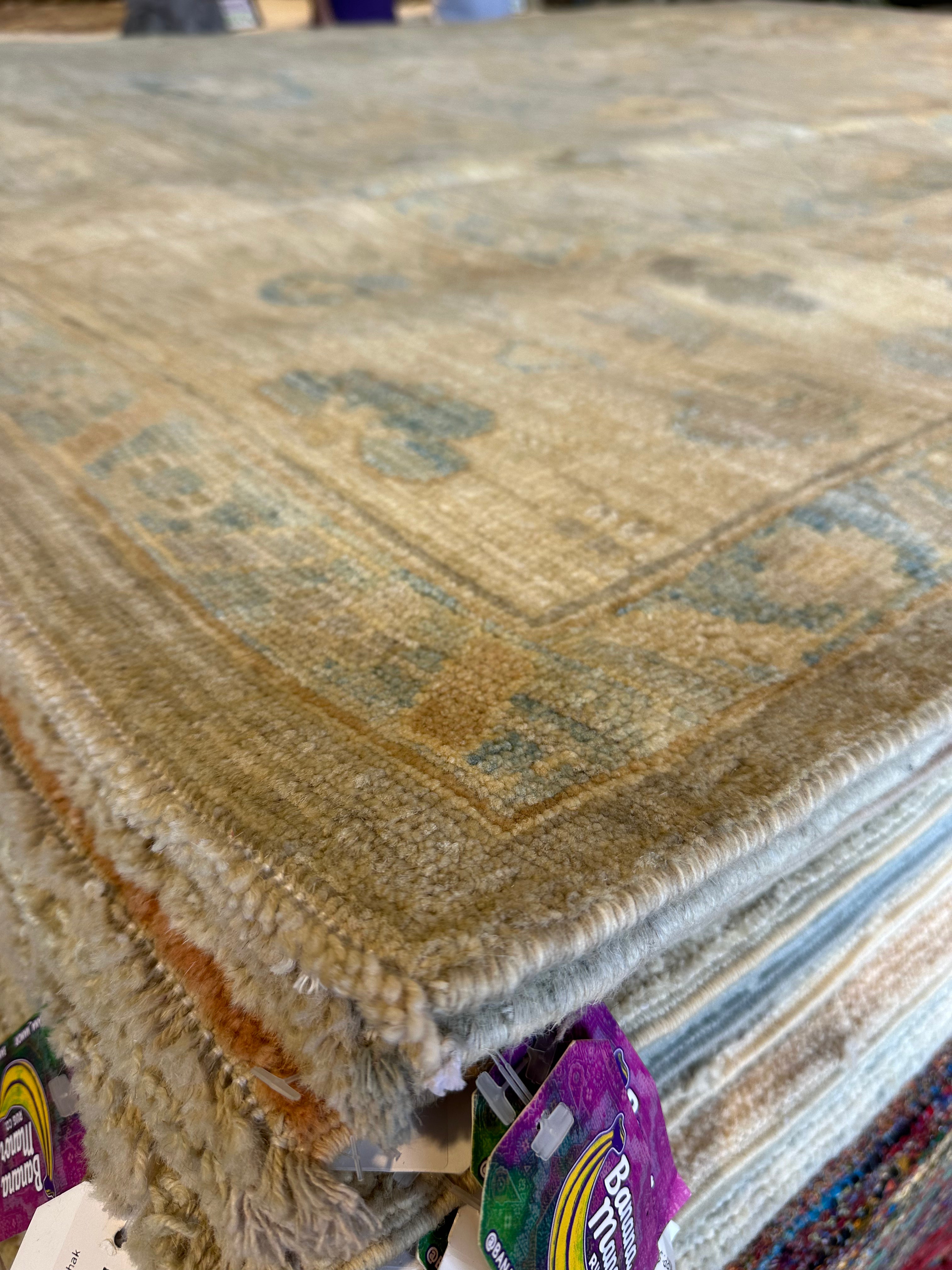 Giuliana Bertuzzi 9.11x13.9 Whitewash Afghani Oushak Rug