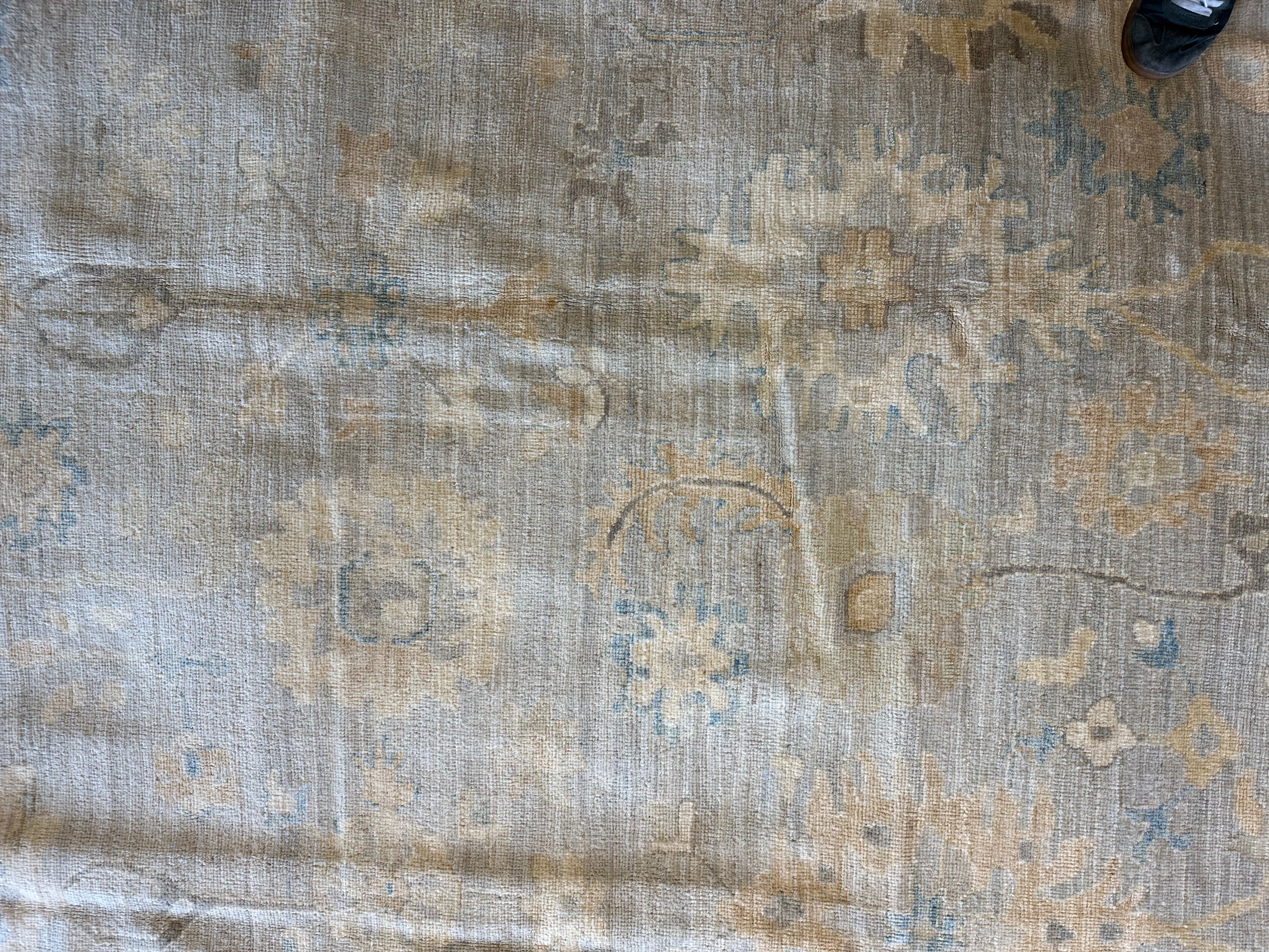 Giuliana Bertuzzi 9.11x13.9 Whitewash Afghani Oushak Rug