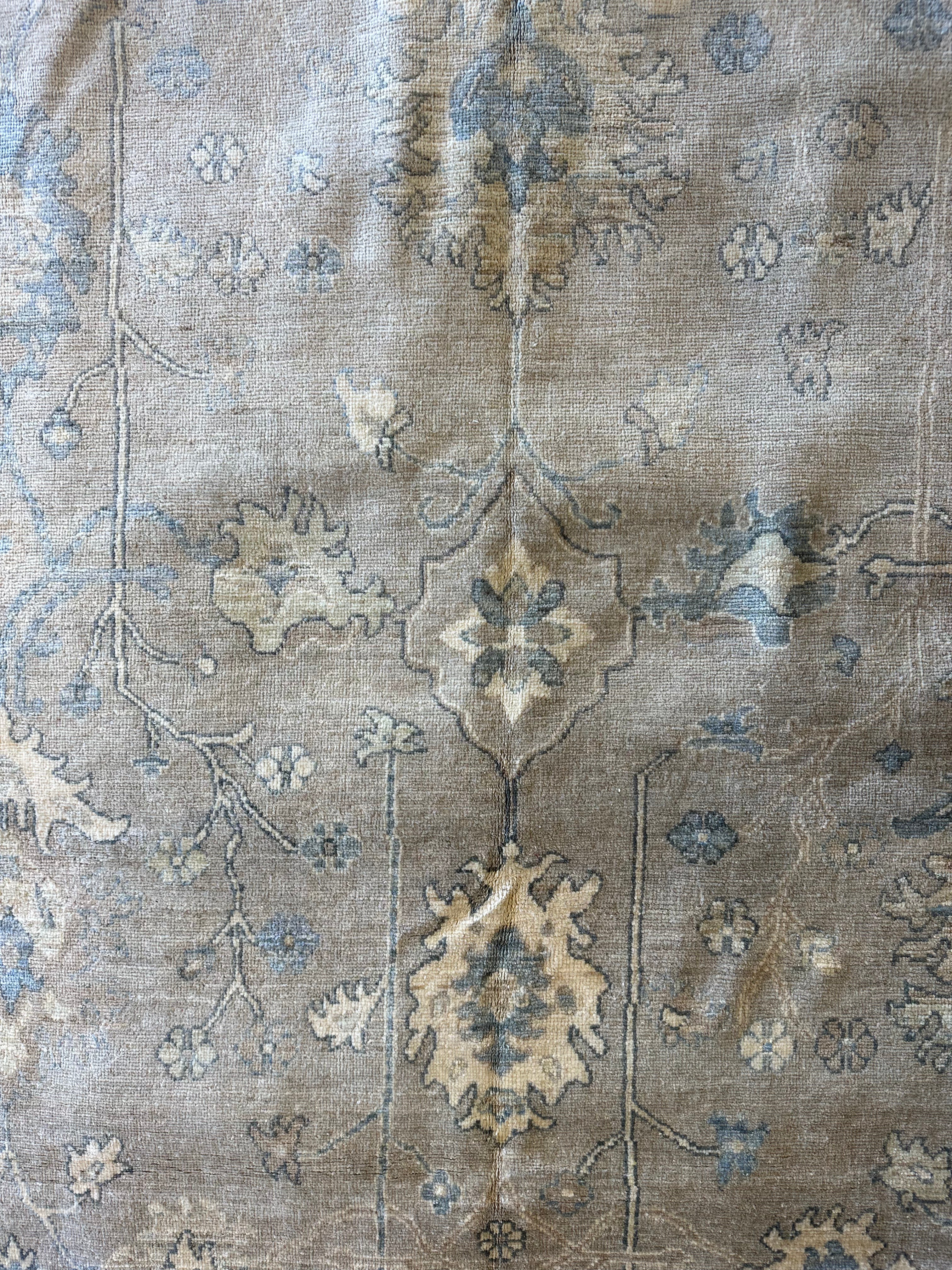 Ember Ambrose 10.4x14 Whitewash Afghani Oushak Rug