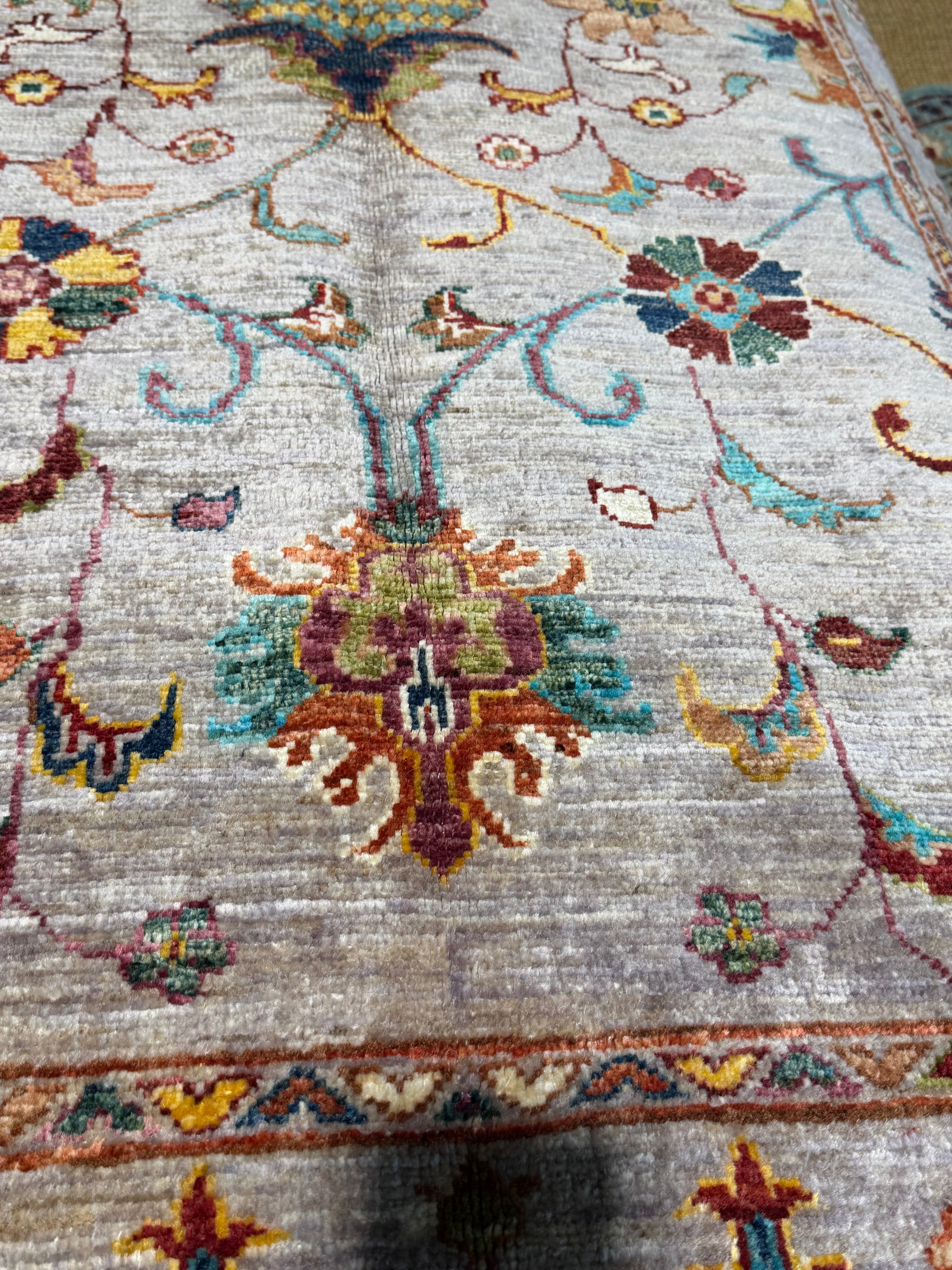 Amy 3.5x5.3 Multicolor Afghani Sultani Rug