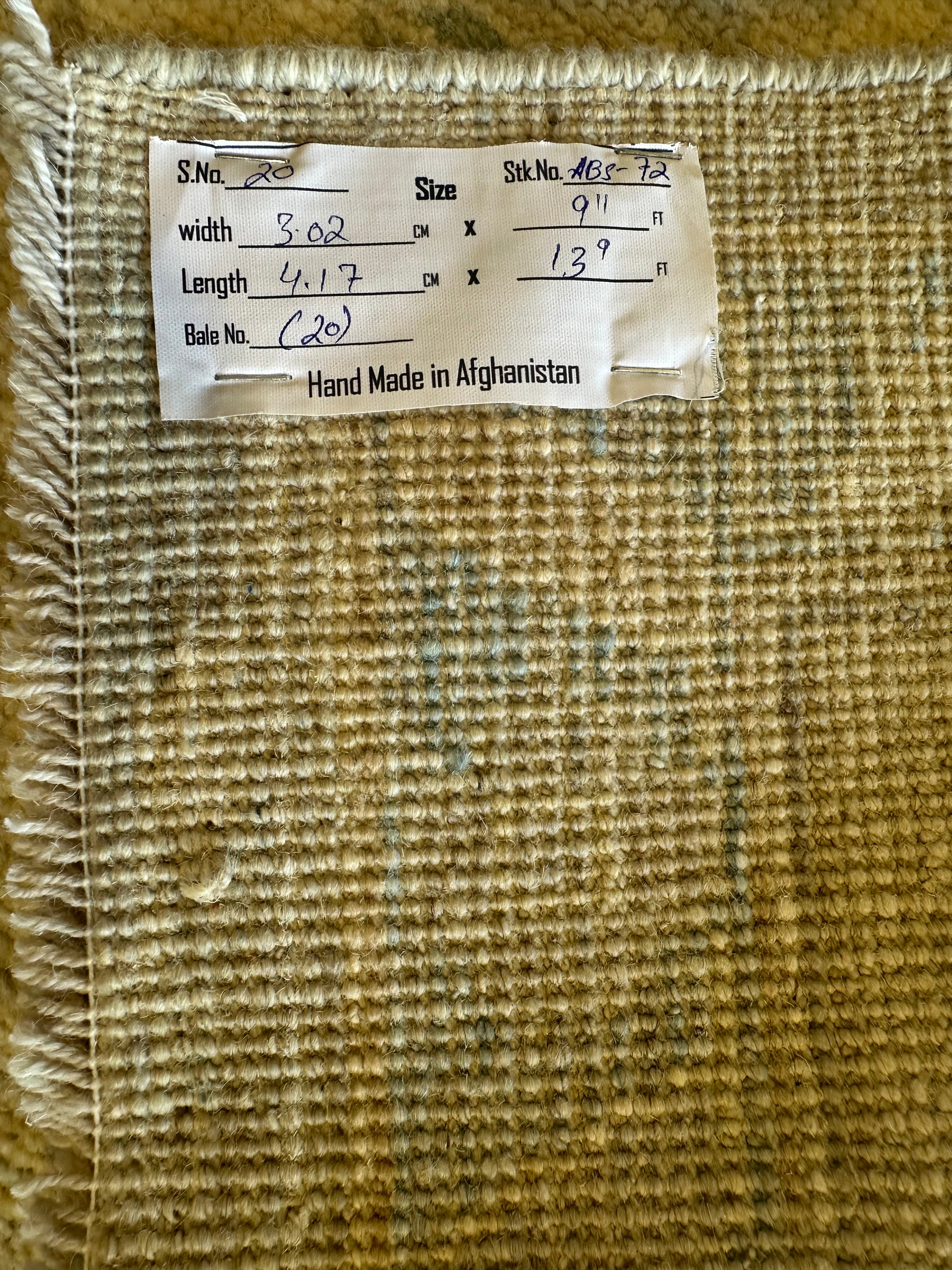 Giuliana Bertuzzi 9.11x13.9 Whitewash Afghani Oushak Rug