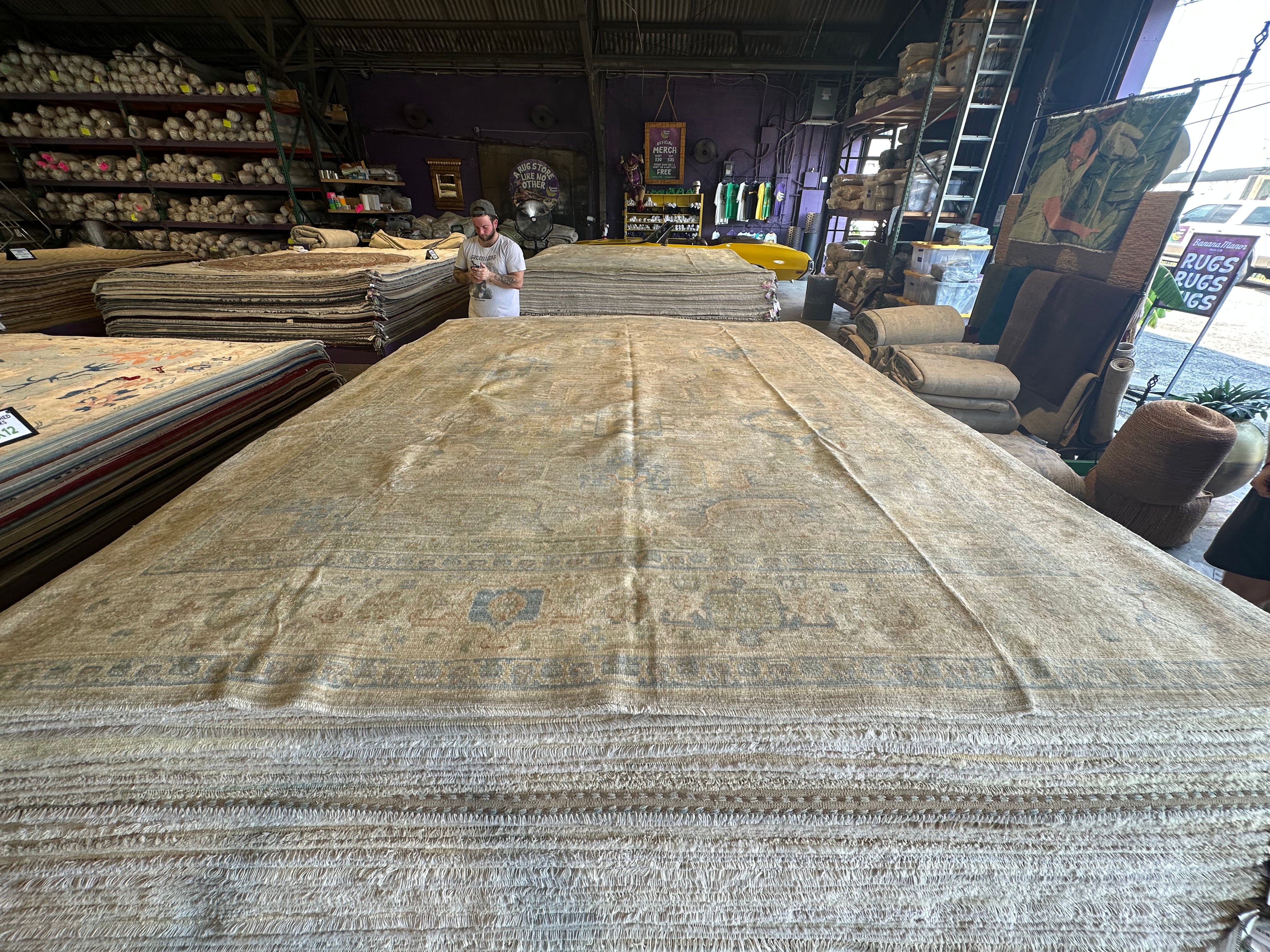 Krista Kosonen 9x11.8 Whitewash Afghani Oushak Rug