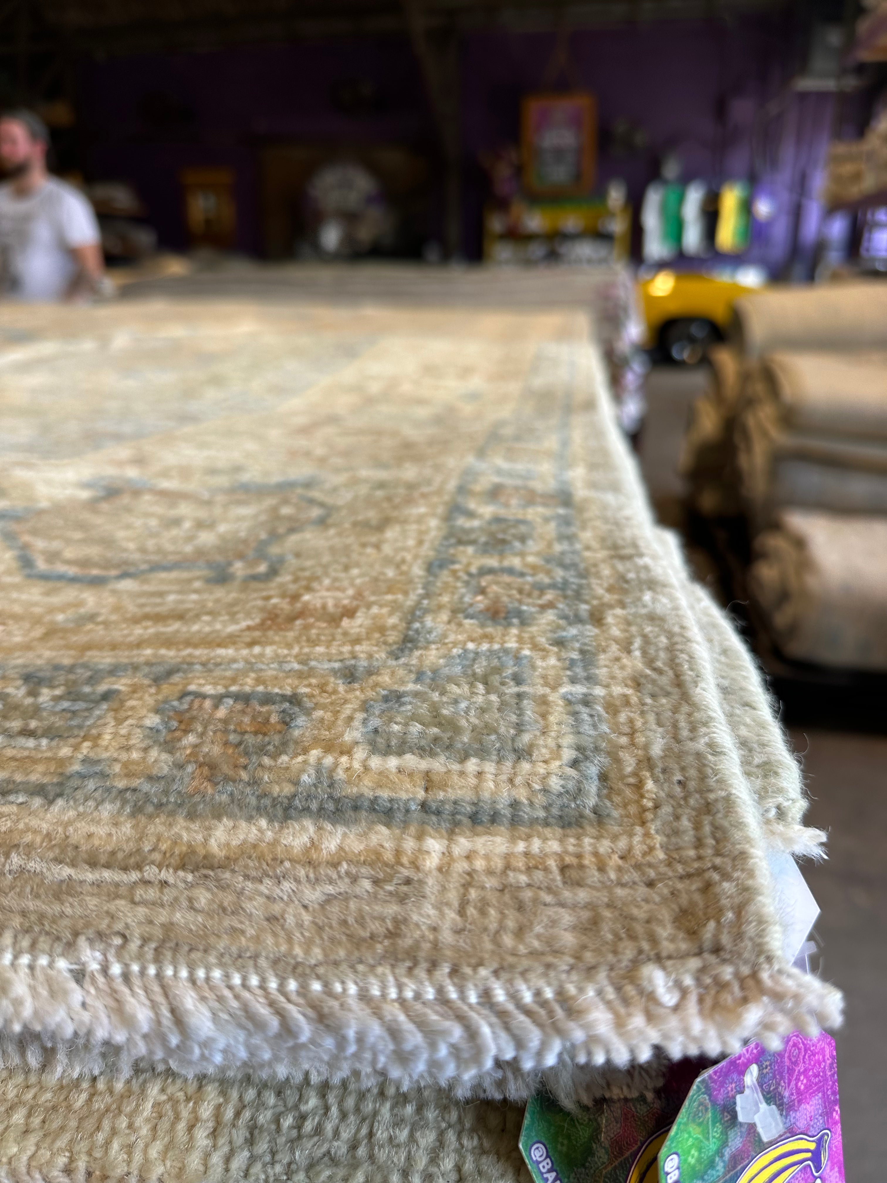 Krista Kosonen 9x11.8 Whitewash Afghani Oushak Rug