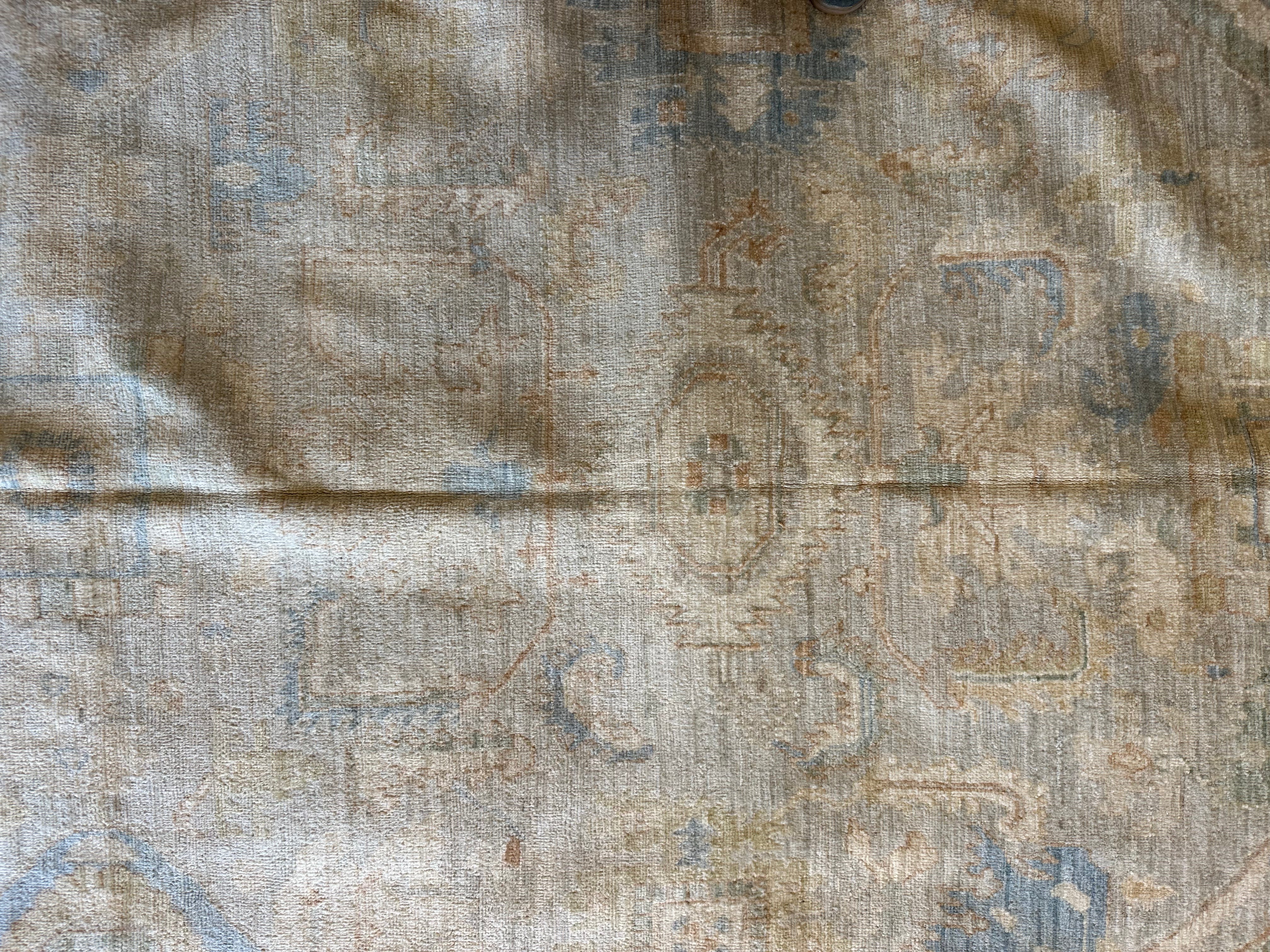 Krista Kosonen 9x11.8 Whitewash Afghani Oushak Rug
