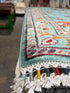 Carolina Guerra 3.2x5.2 Light Blue Afghani Sultani Rug