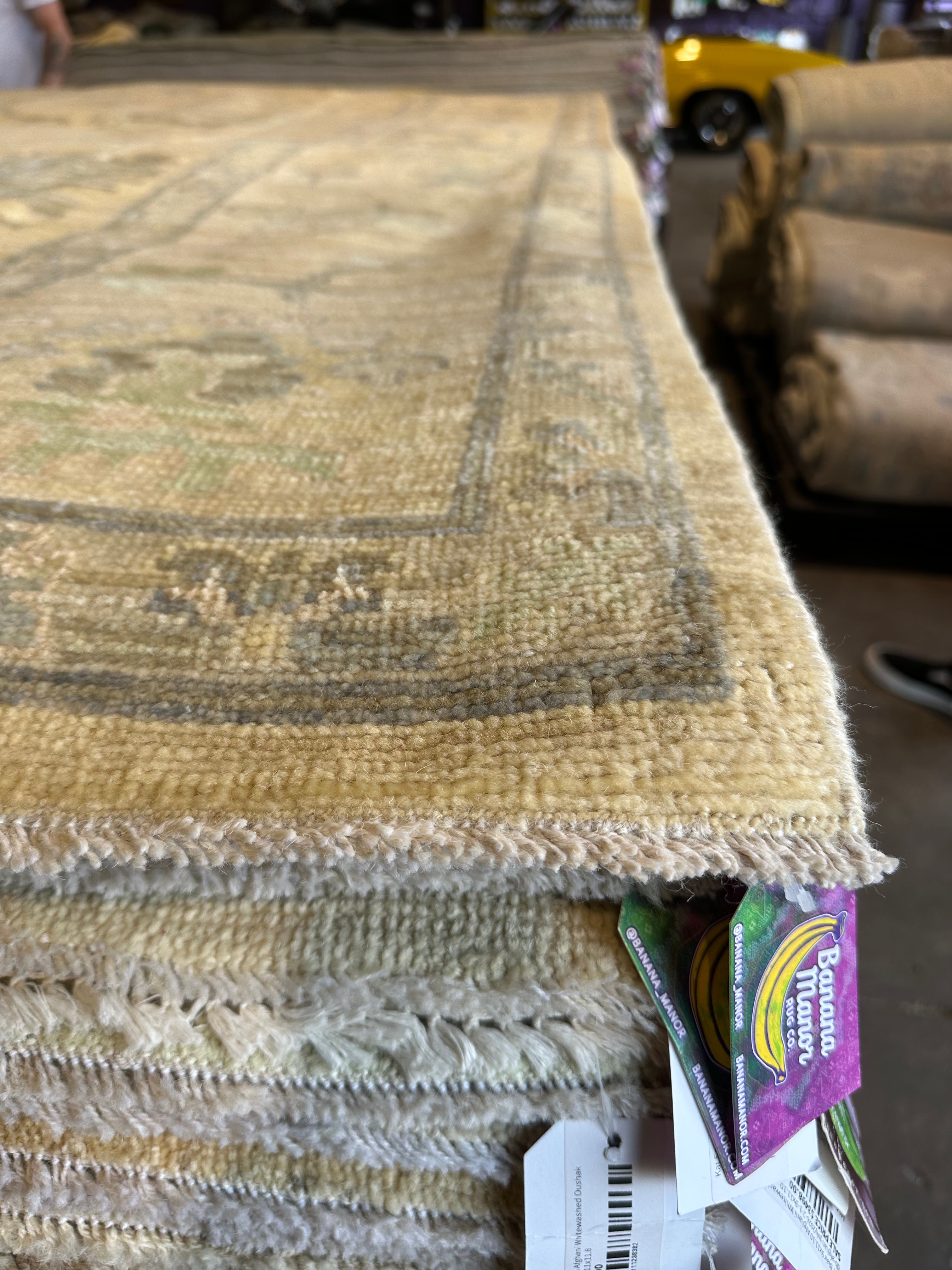 Lauren Smith 8.8x11.10 Whitewash Afghani Oushak Rug