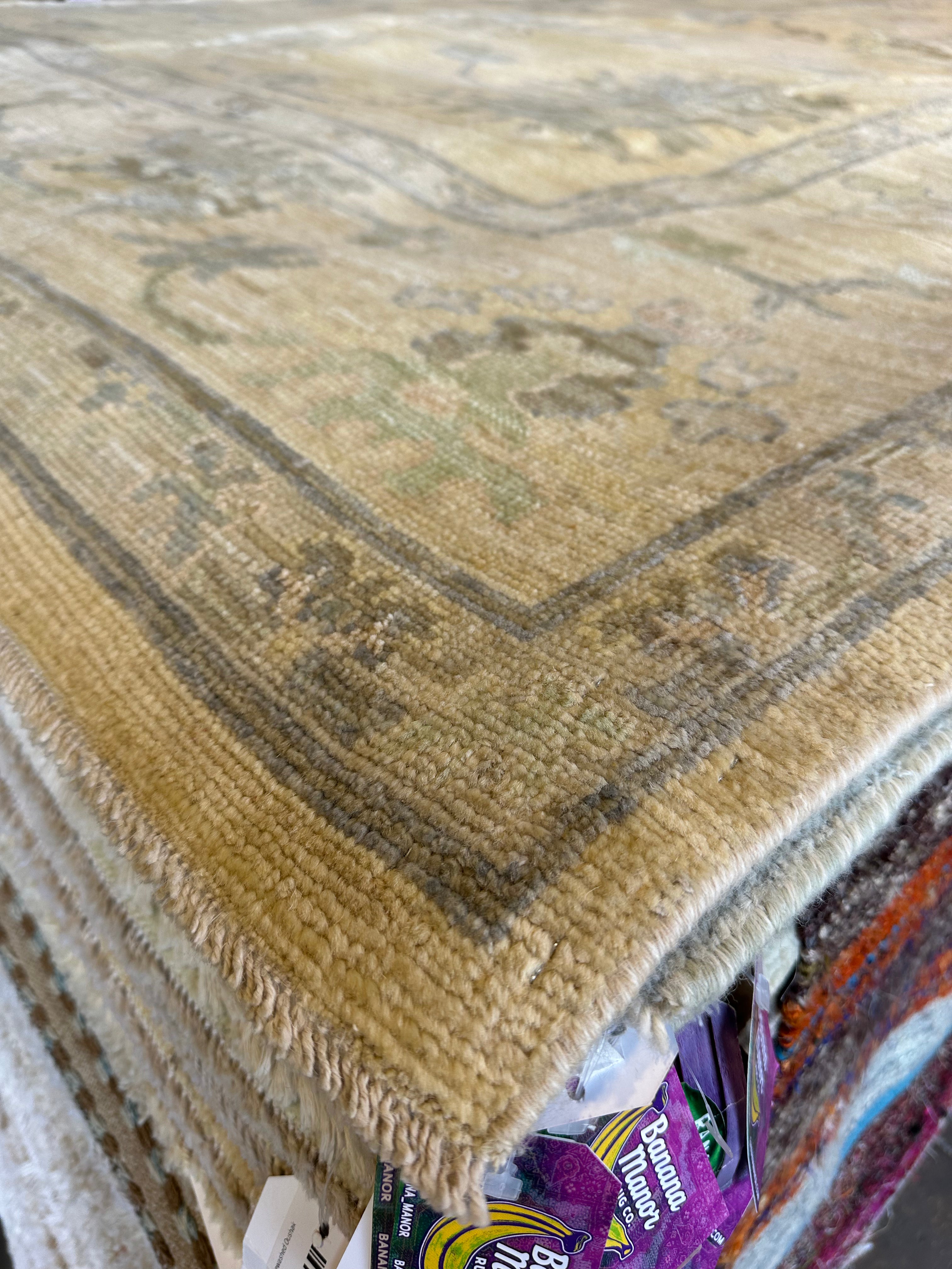 Lauren Smith 8.8x11.10 Whitewash Afghani Oushak Rug