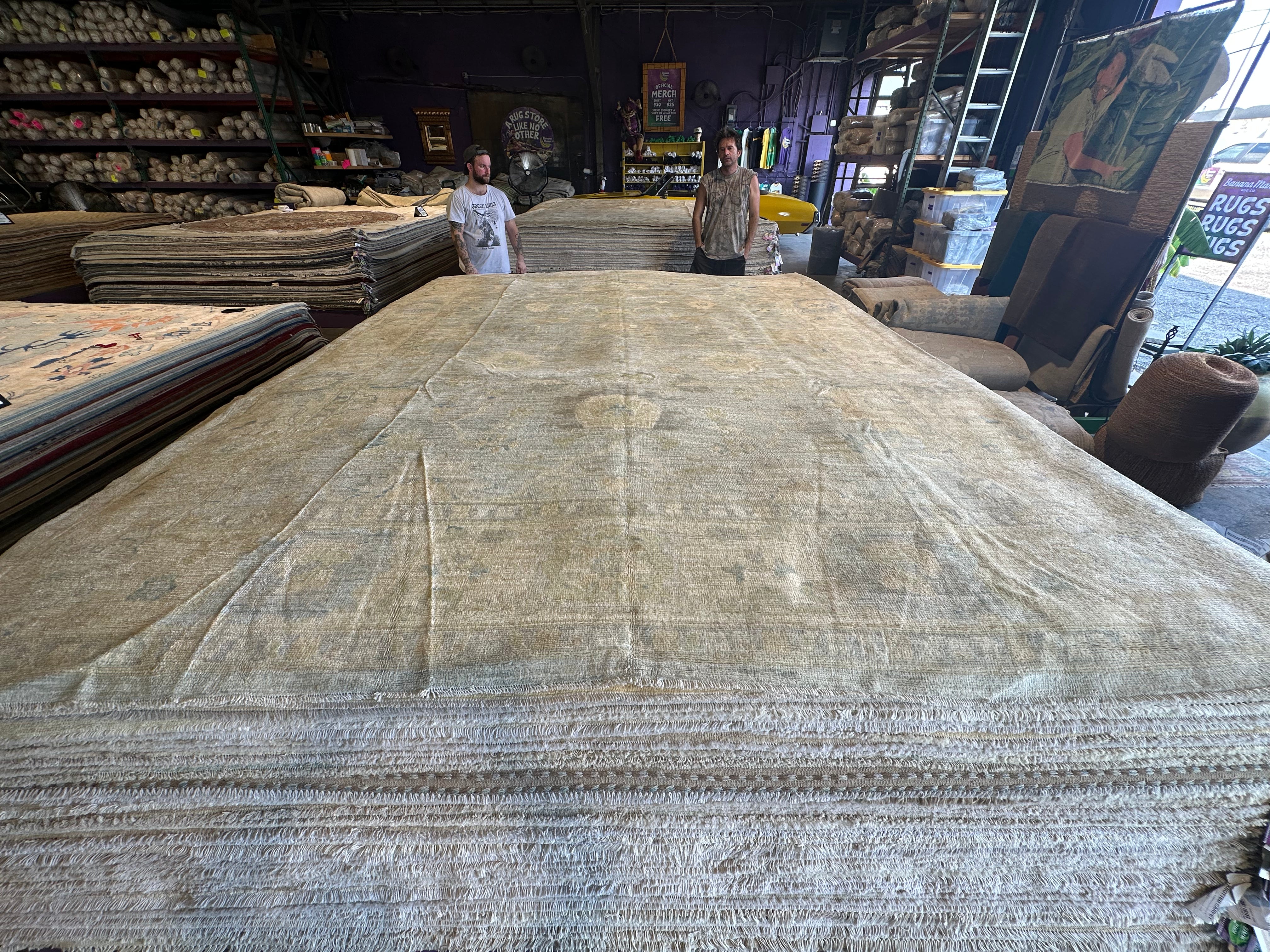 Mary Clark 8.9x11.8 Whitewash Afghani Oushak Rug