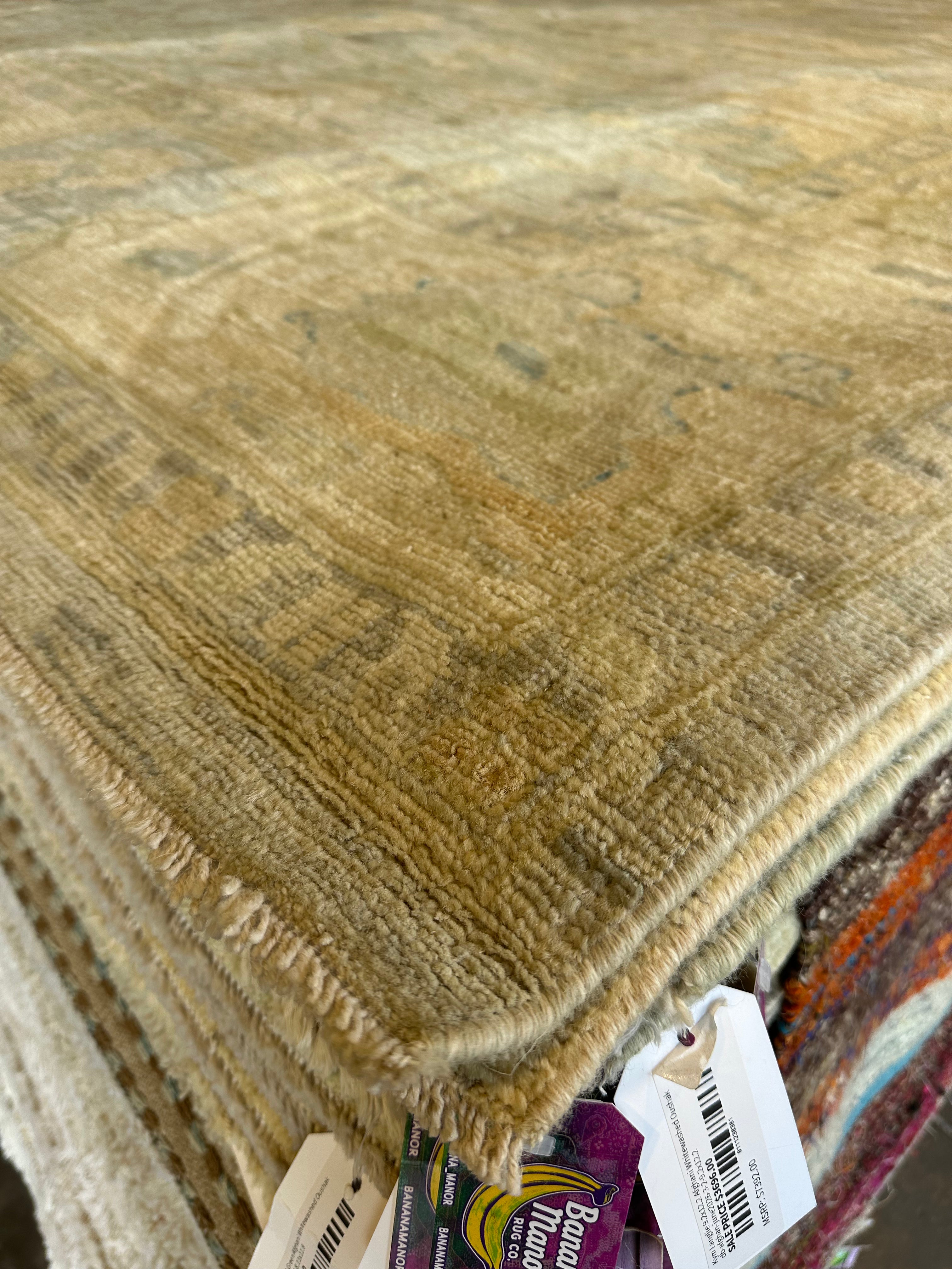 Mary Clark 8.9x11.8 Whitewash Afghani Oushak Rug