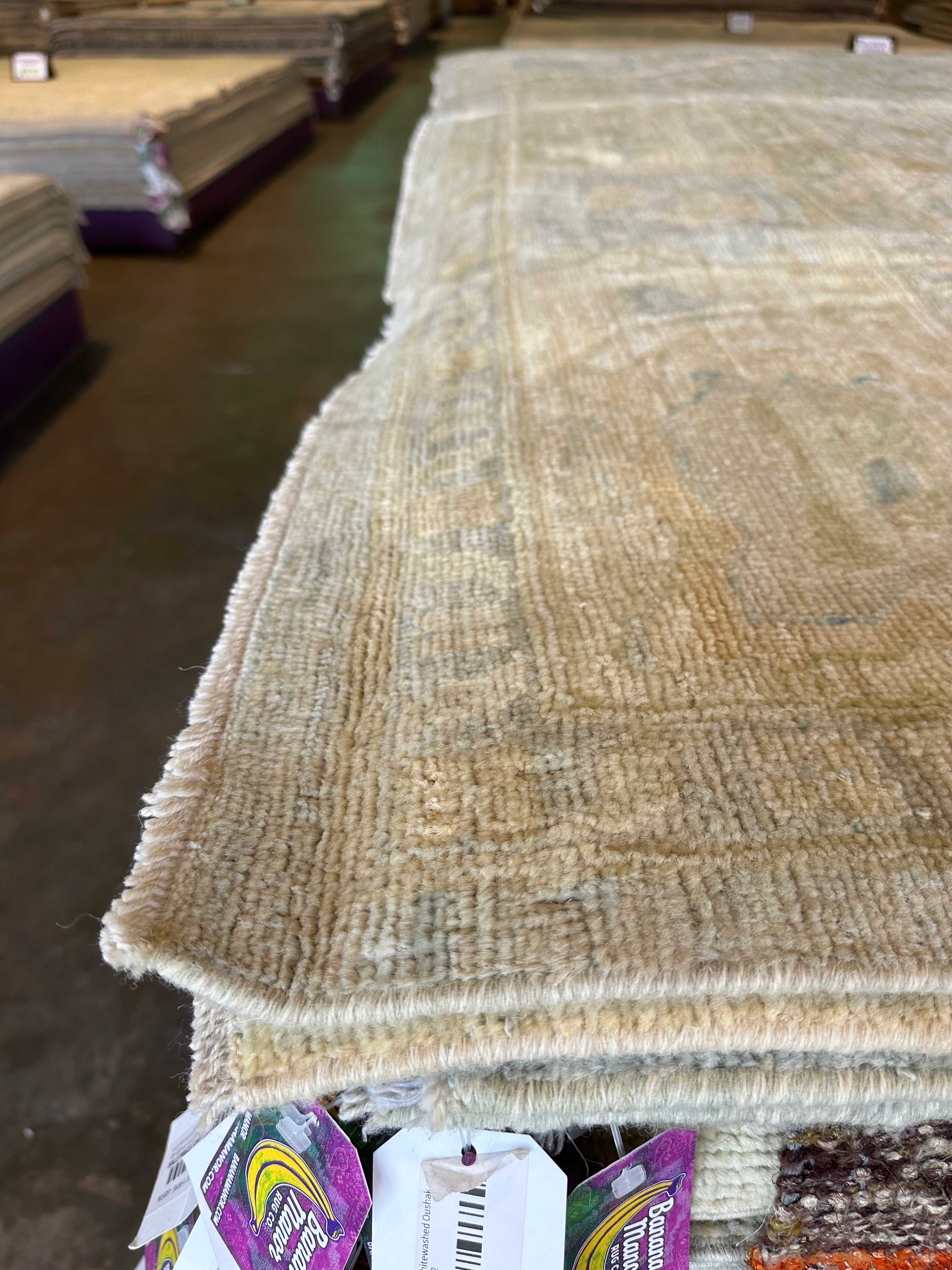 Mary Clark 8.9x11.8 Whitewash Afghani Oushak Rug