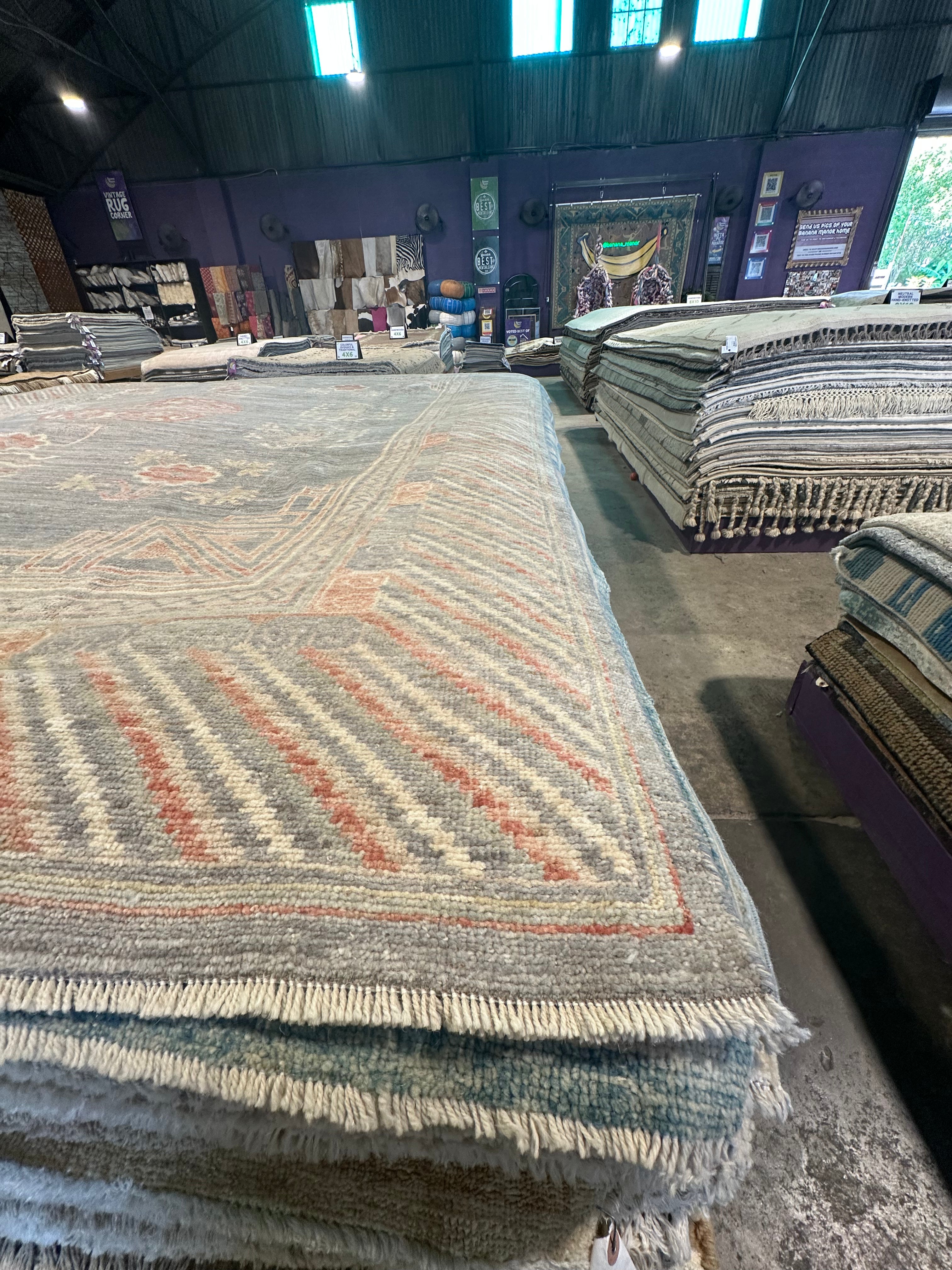 Ramona Kim 7.11x10 Colorful Afghani Oushak Rug