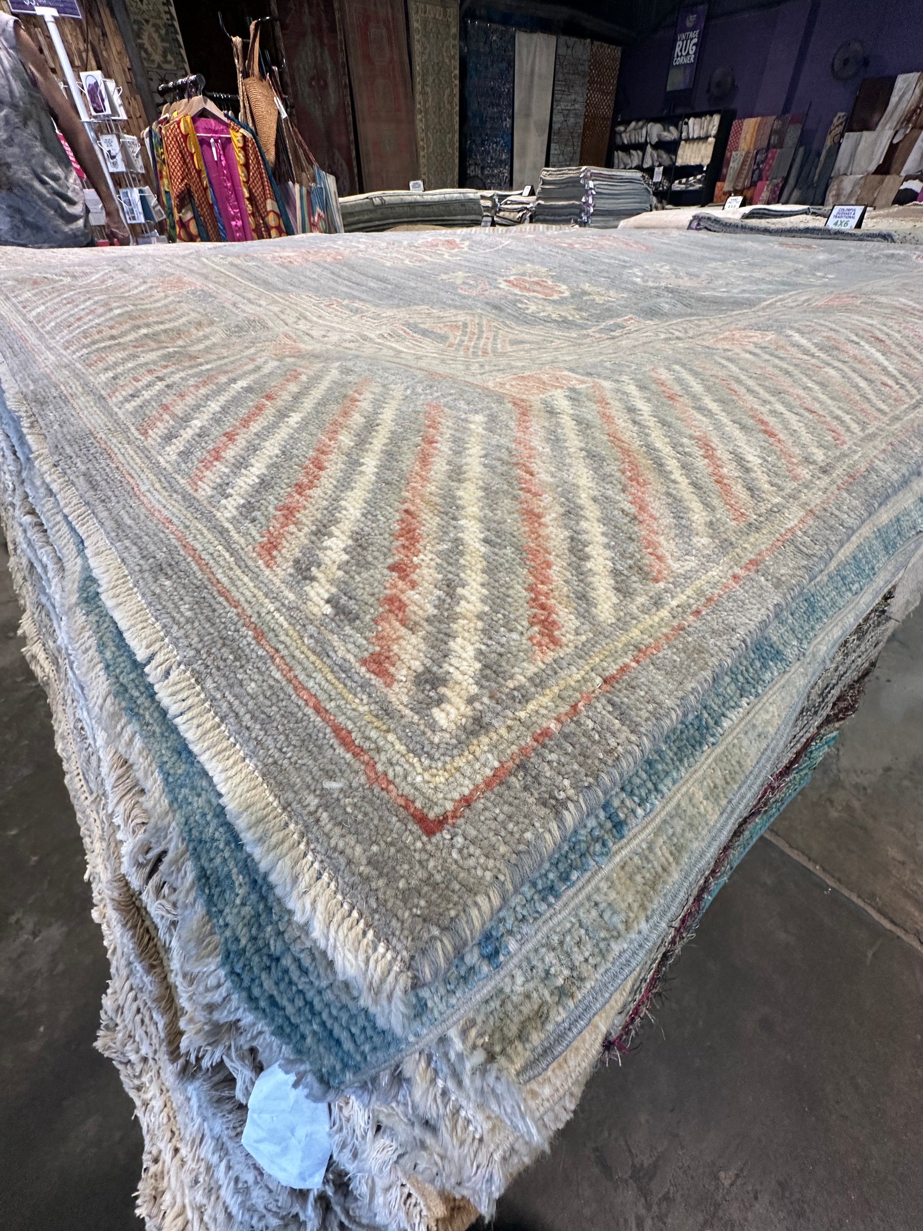 Ramona Kim 7.11x10 Colorful Afghani Oushak Rug