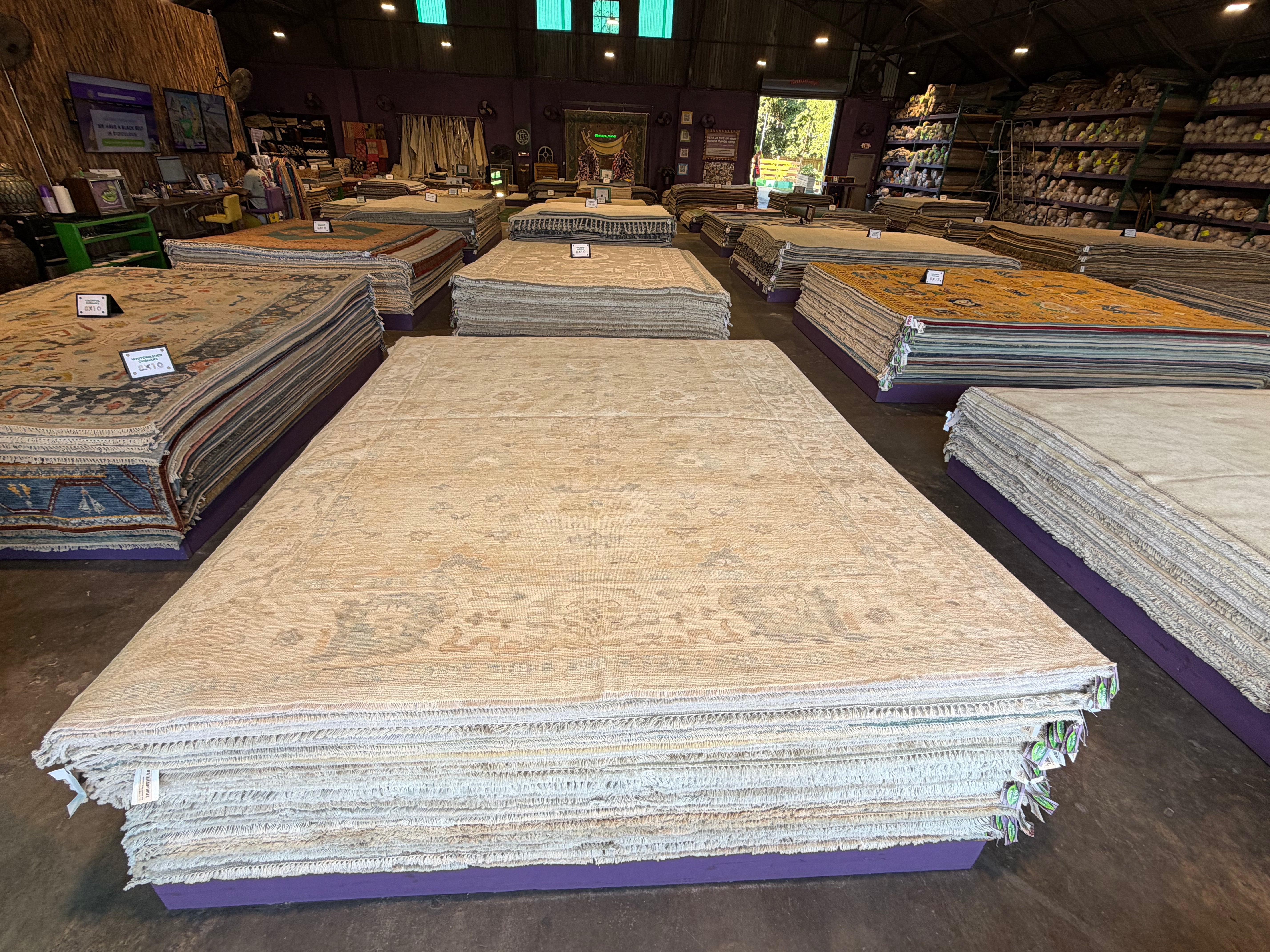 Betty Pemp 8.2x10.2 Beige Afghani Whitewashed Oushak