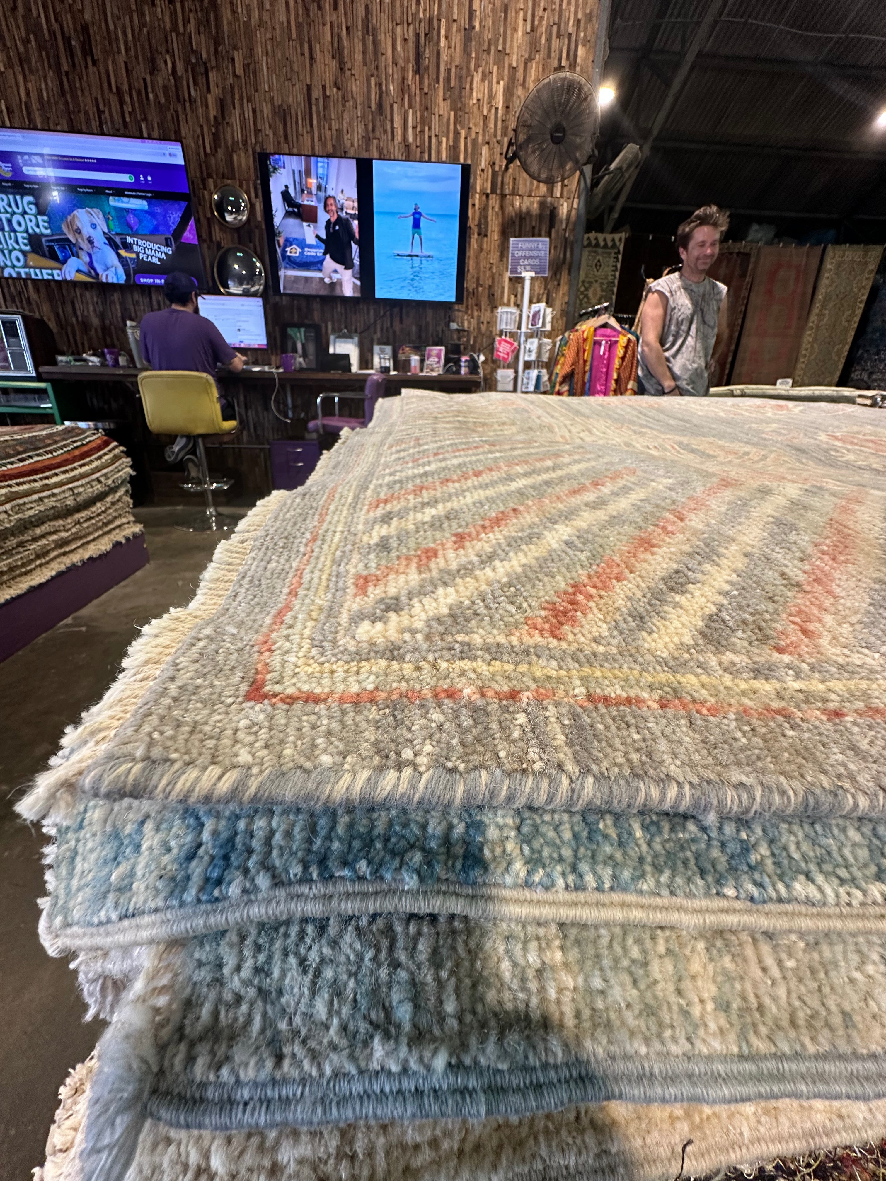 Ramona Kim 7.11x10 Colorful Afghani Oushak Rug