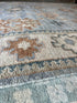 Jessie Prescott 8x10 Light Blue and Ivory Hand-Knotted Oushak Rug