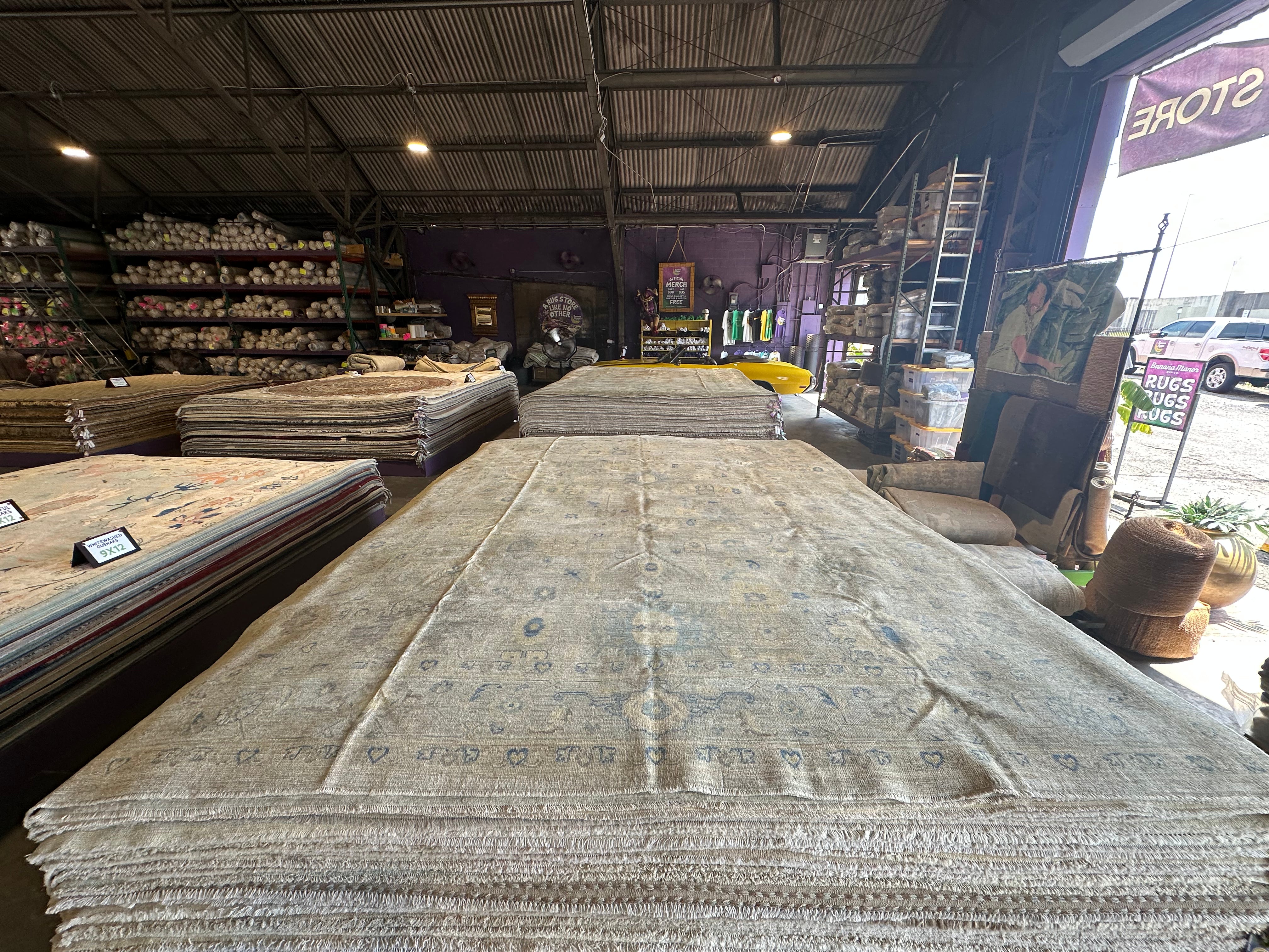 Allison Chassagne 9x10.11 Whitewash Afghani Oushak Rug