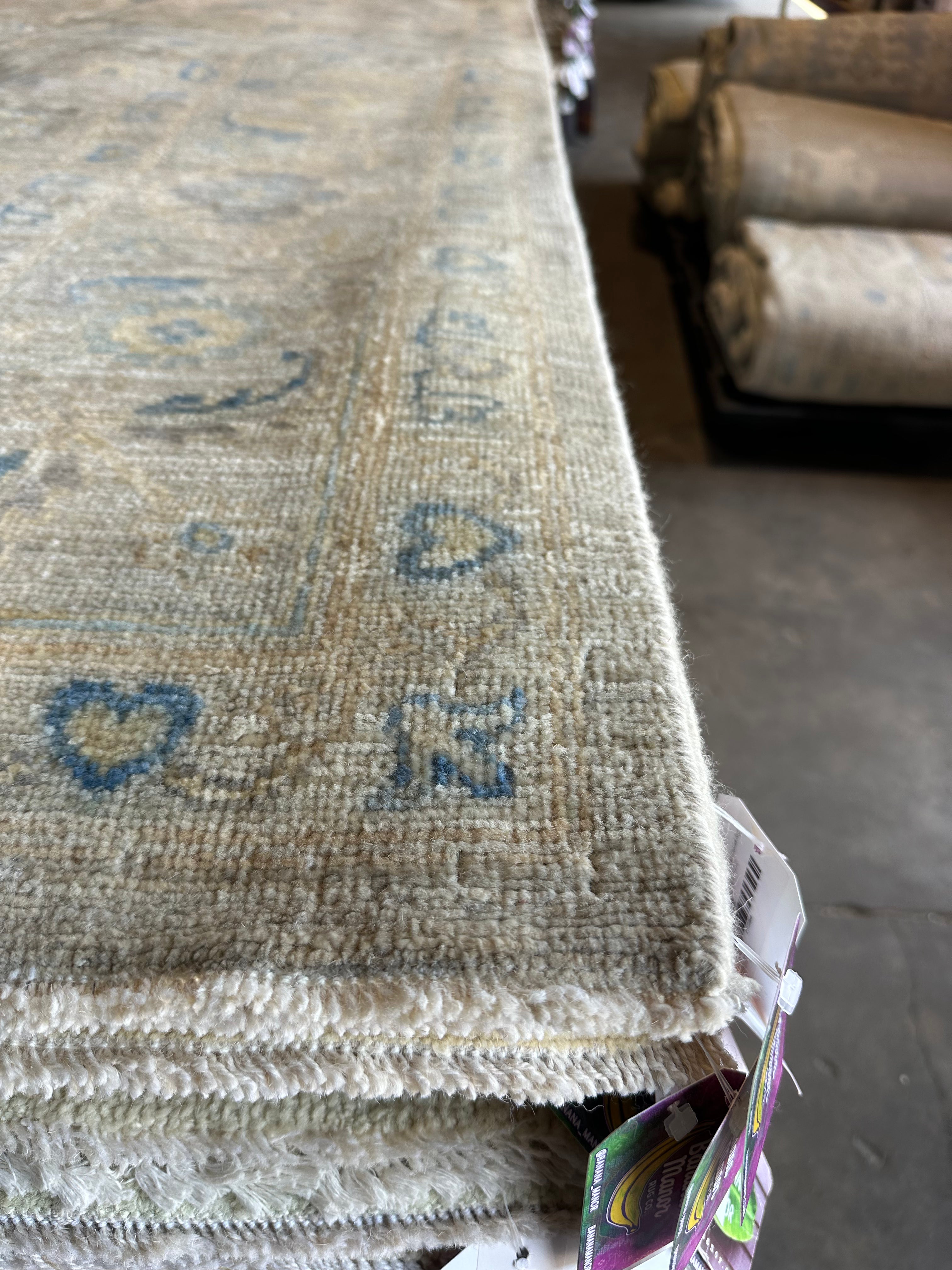 Allison Chassagne 9x10.11 Whitewash Afghani Oushak Rug
