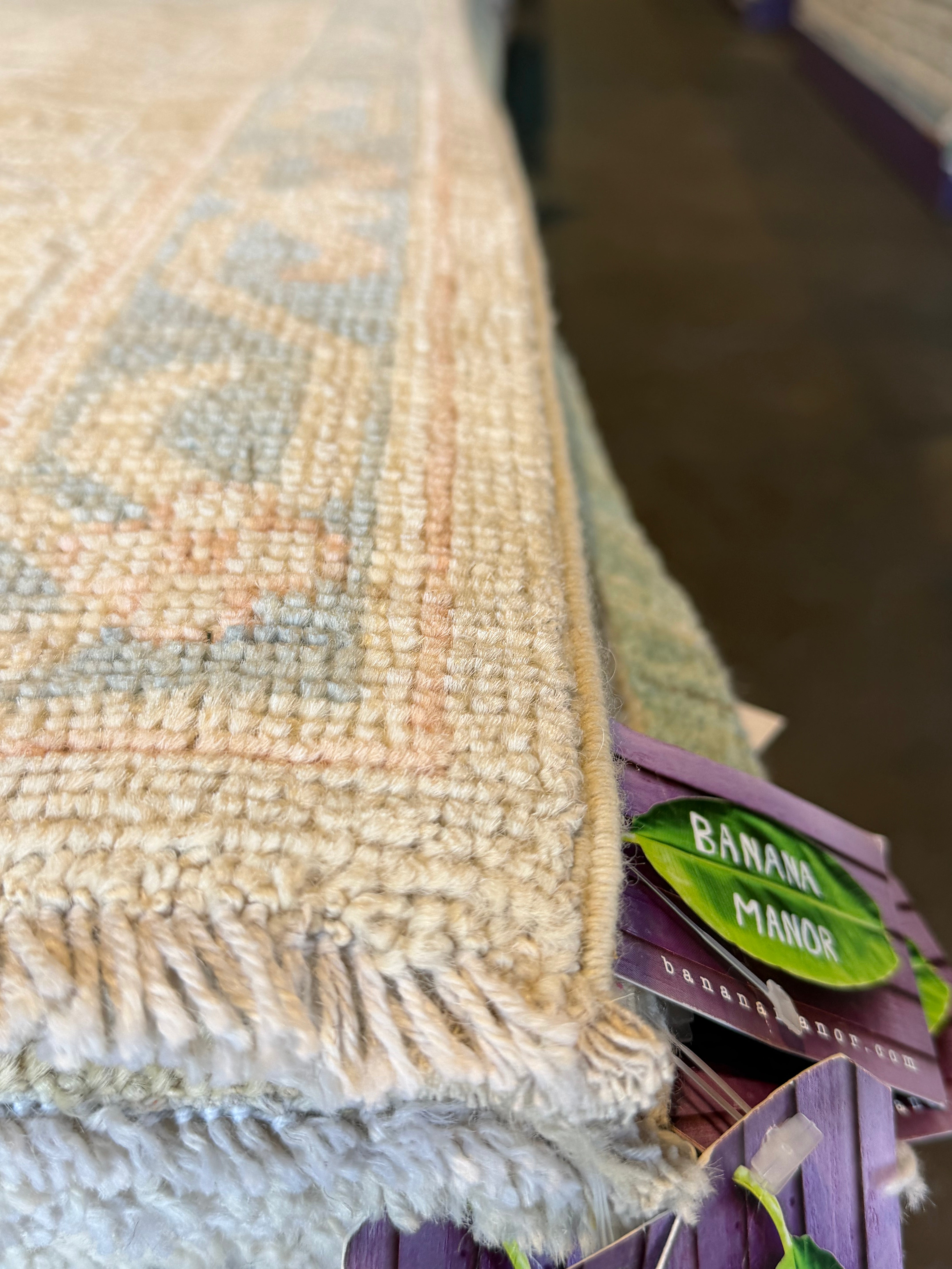 Laverne McKearn 8x9.11 Blue Multi Afghani Whitewashed Oushak