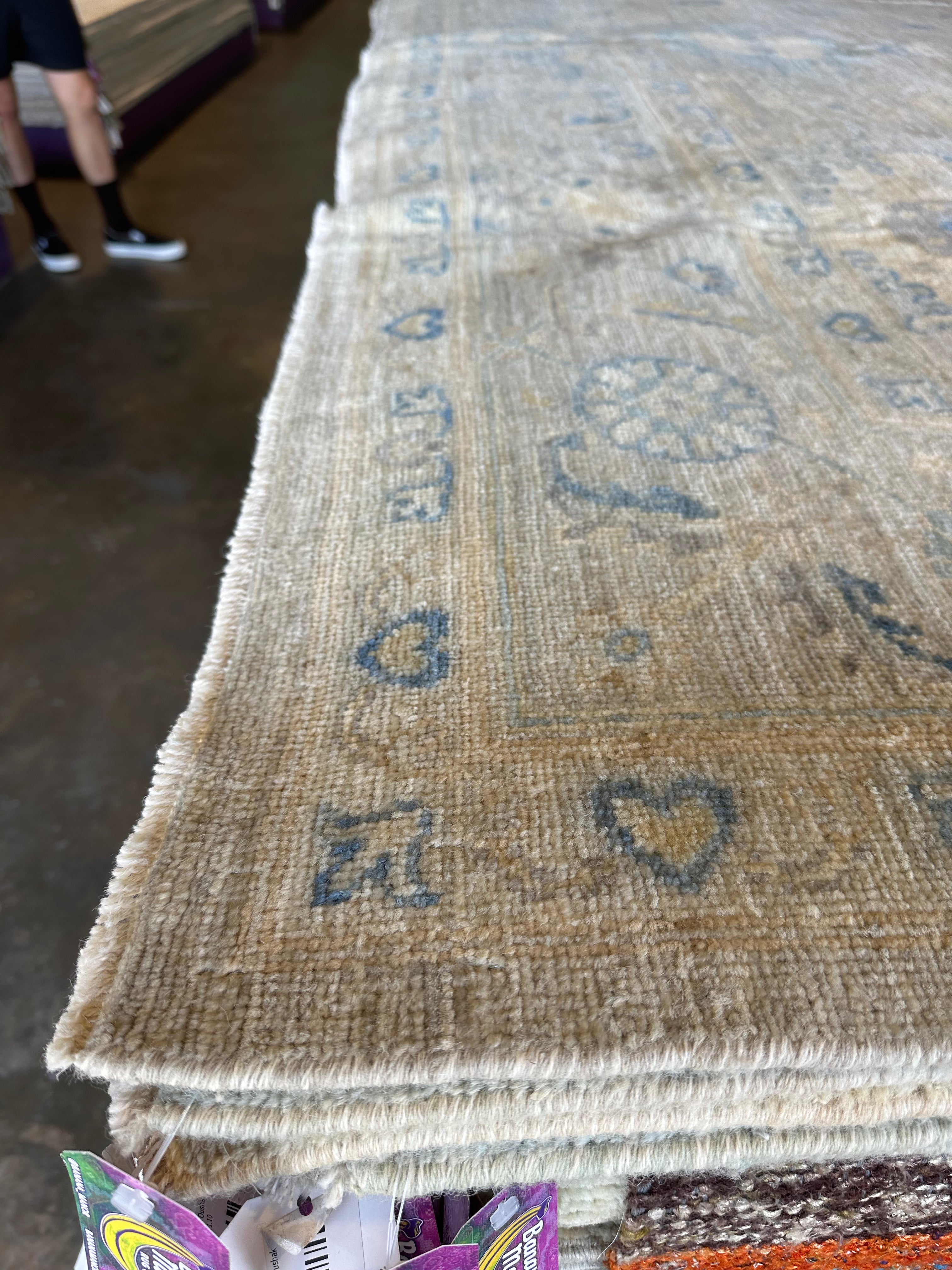 Allison Chassagne 9x10.11 Whitewash Afghani Oushak Rug