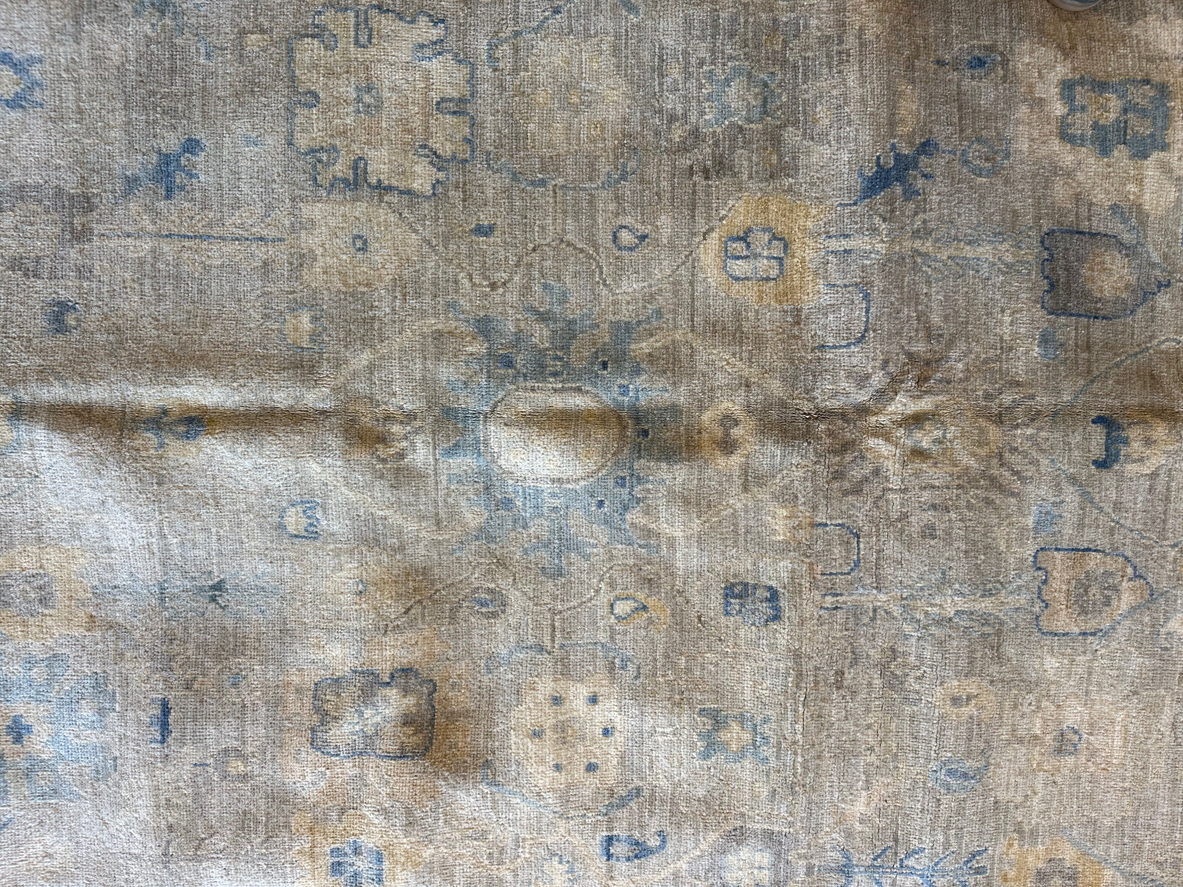 Allison Chassagne 9x10.11 Whitewash Afghani Oushak Rug