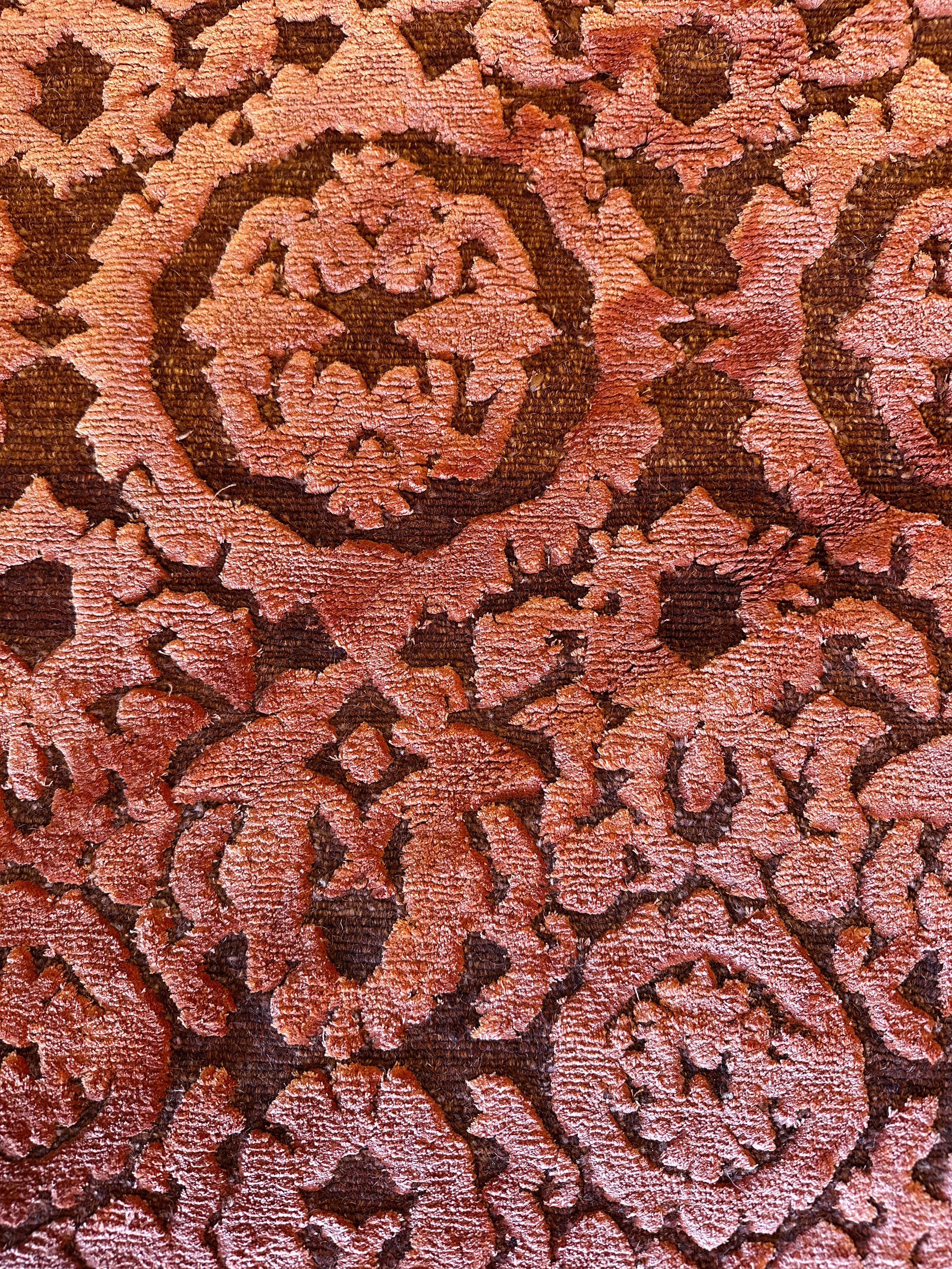 David Komie 10x14 Red Kesha Blush Tibetan Rug