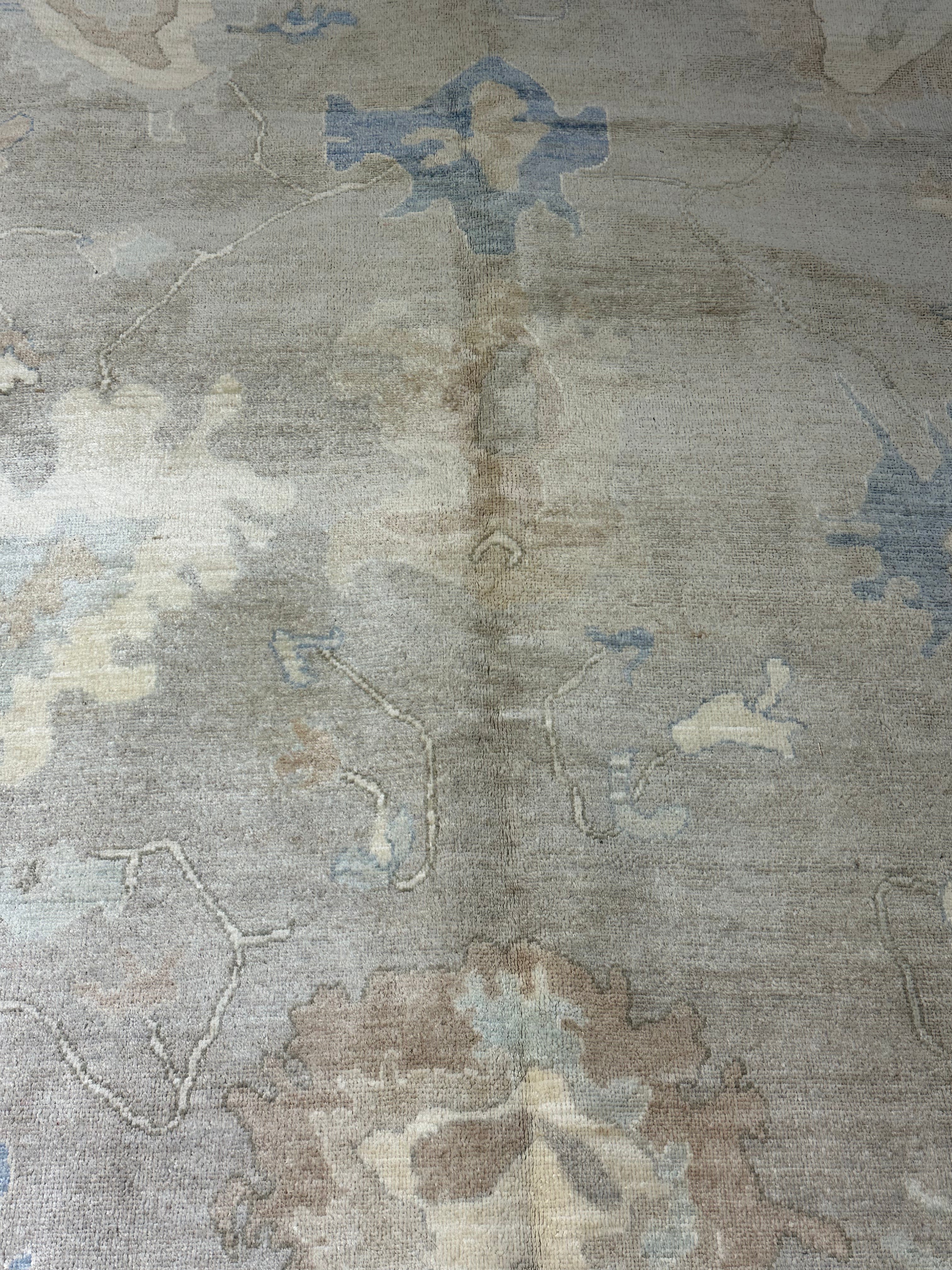 Kelly Craig 10.1x14.2 Grey & Blue Afghani Oushak Rug