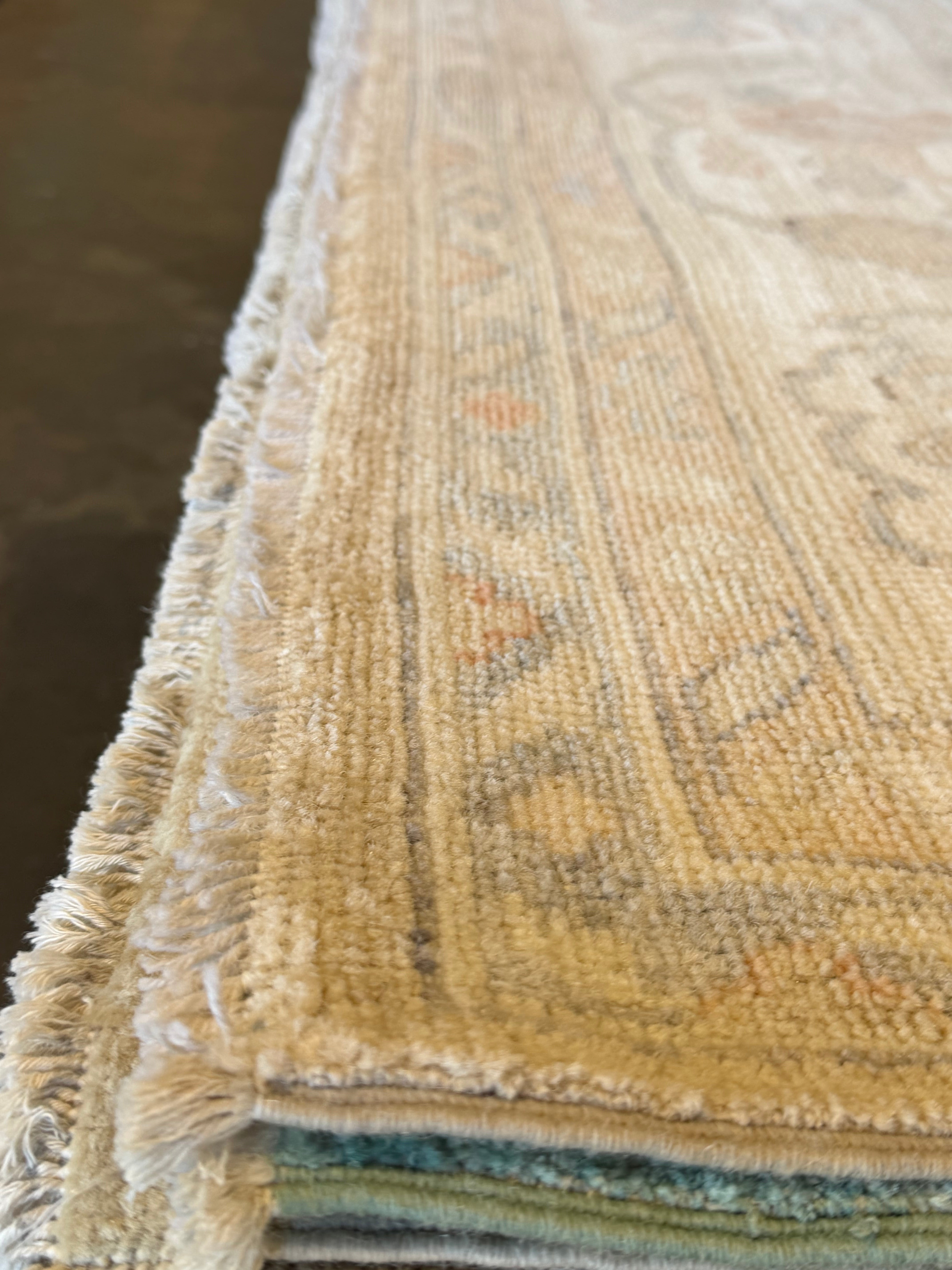 Estelle 10.2x13.10 Beige Multi Afghani Whitewashed Oushak