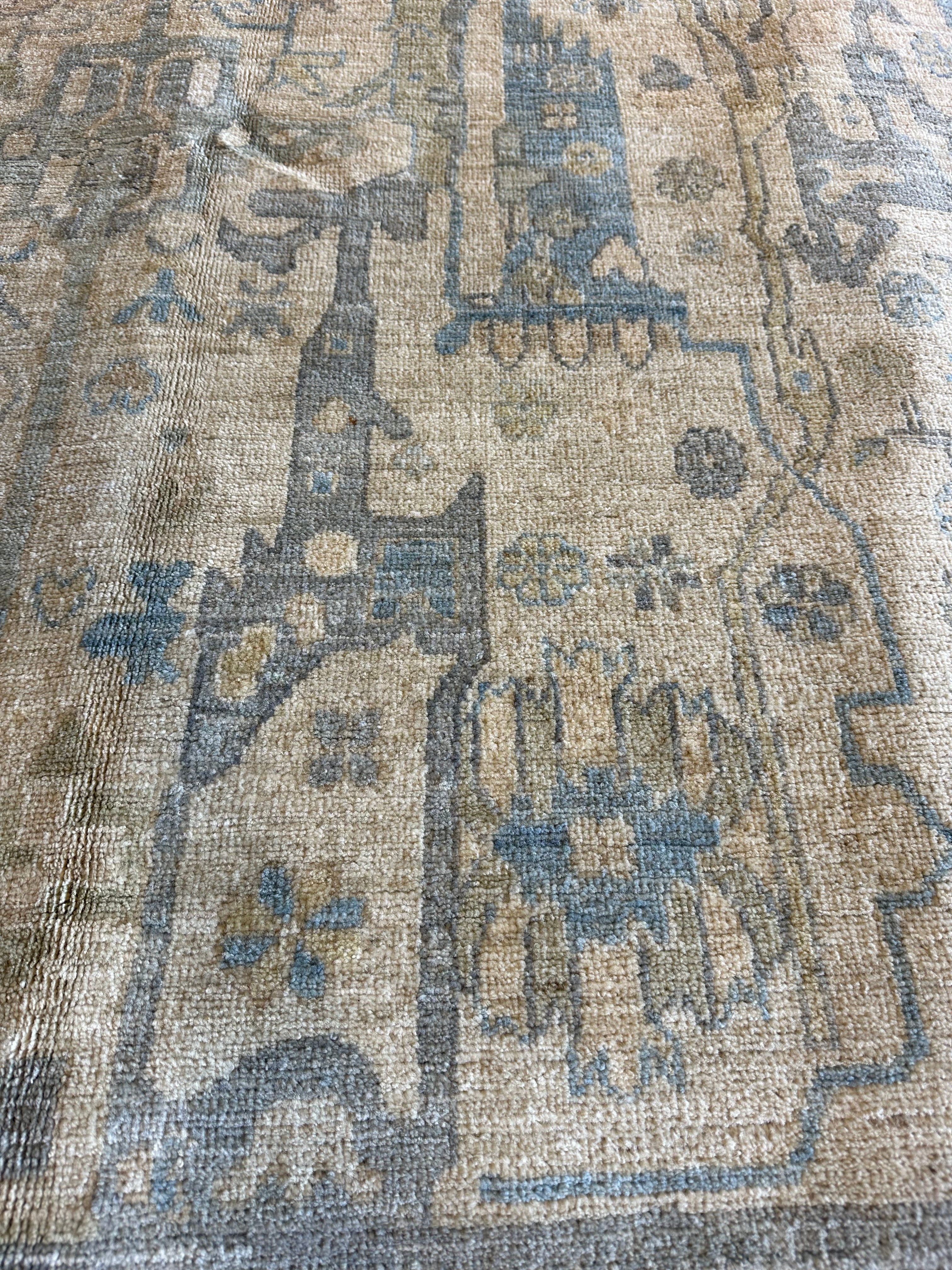 Sarah Hayward 10.1x13.10 Blue Afghani Oushak Rug