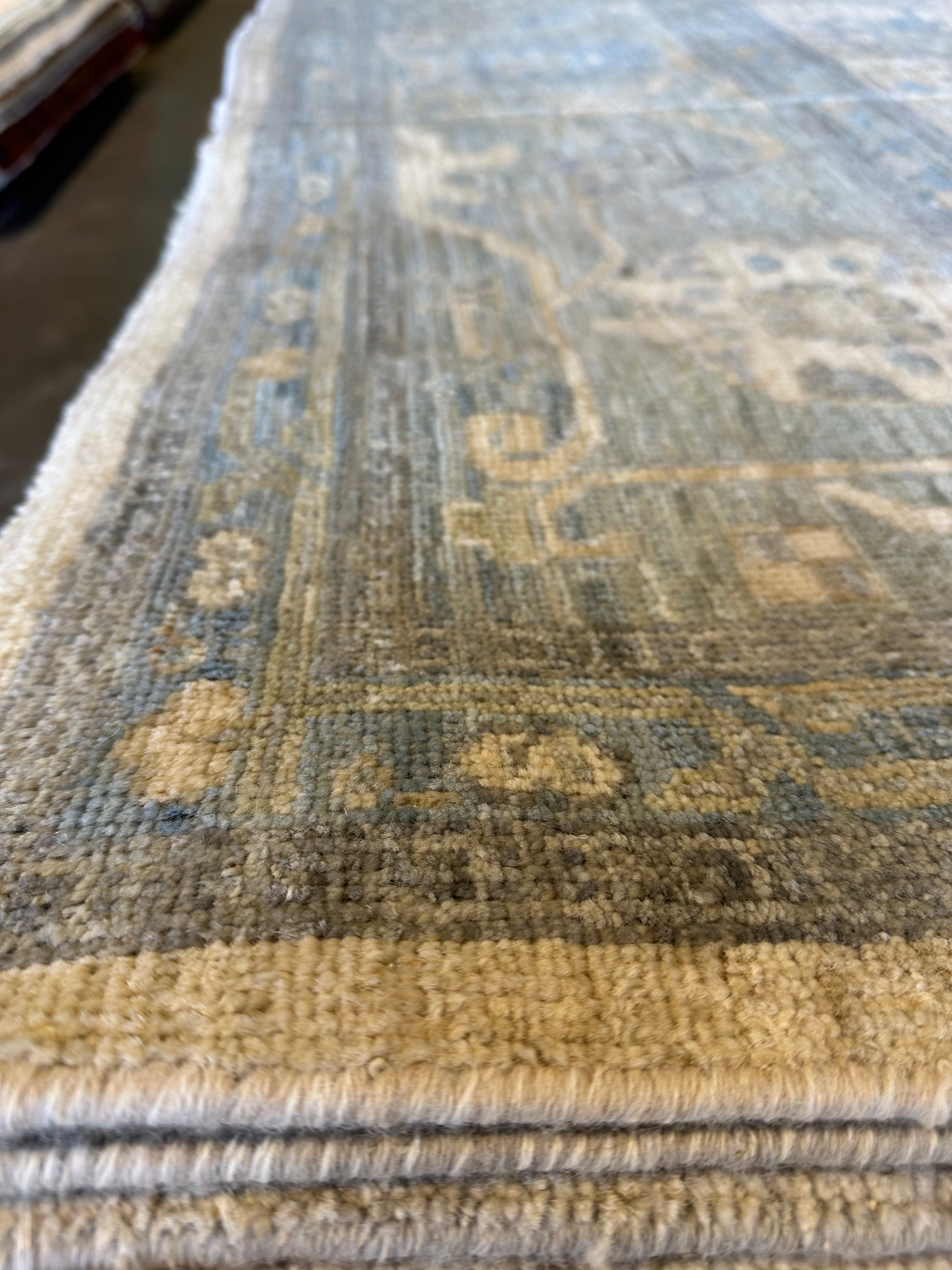 Sarah Hayward 10.1x13.10 Blue Afghani Oushak Rug