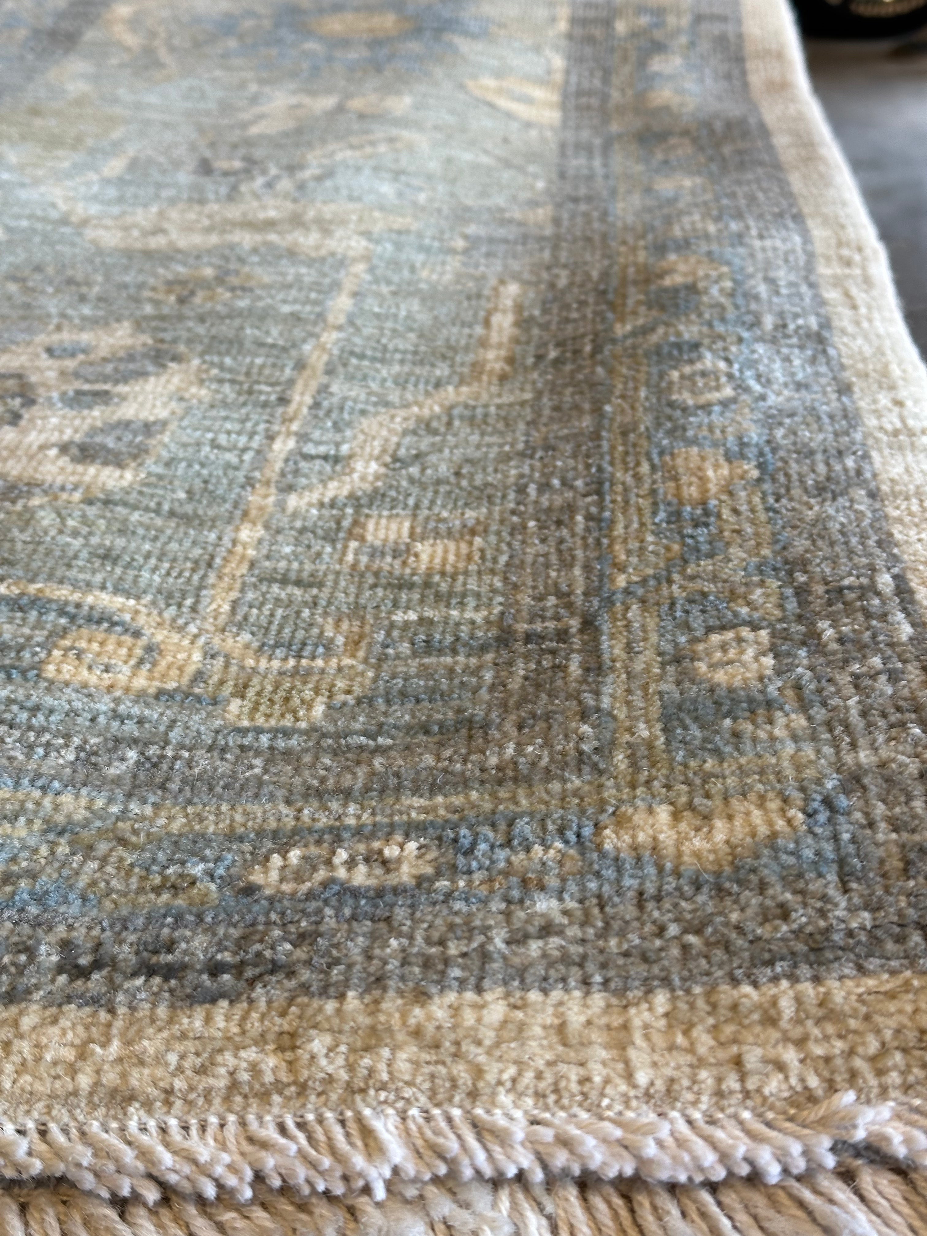 Sarah Hayward 10.1x13.10 Blue Afghani Oushak Rug