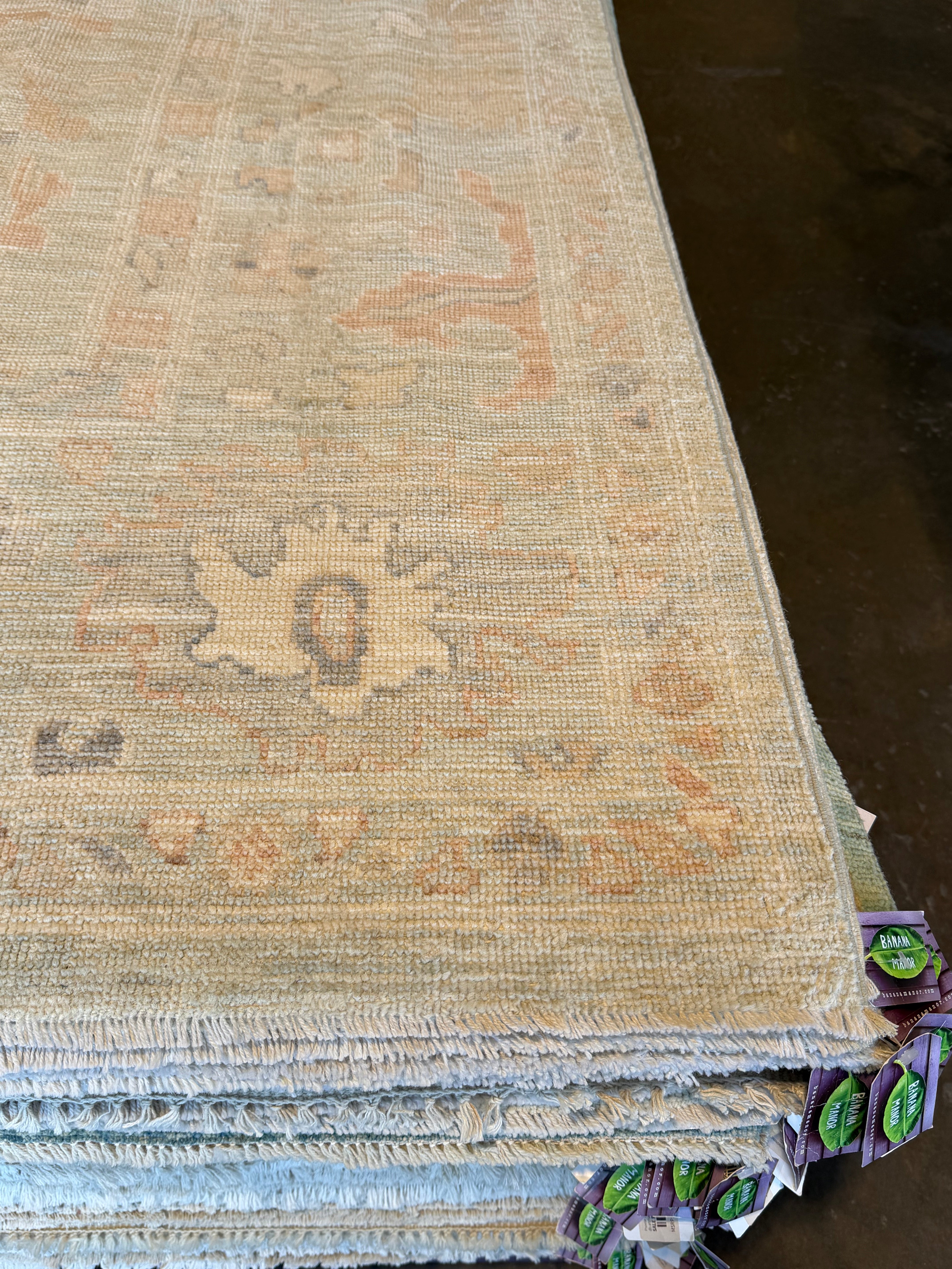 Keisha Lamb 8.2x9.9 Blue Afghani Whitewashed Oushak