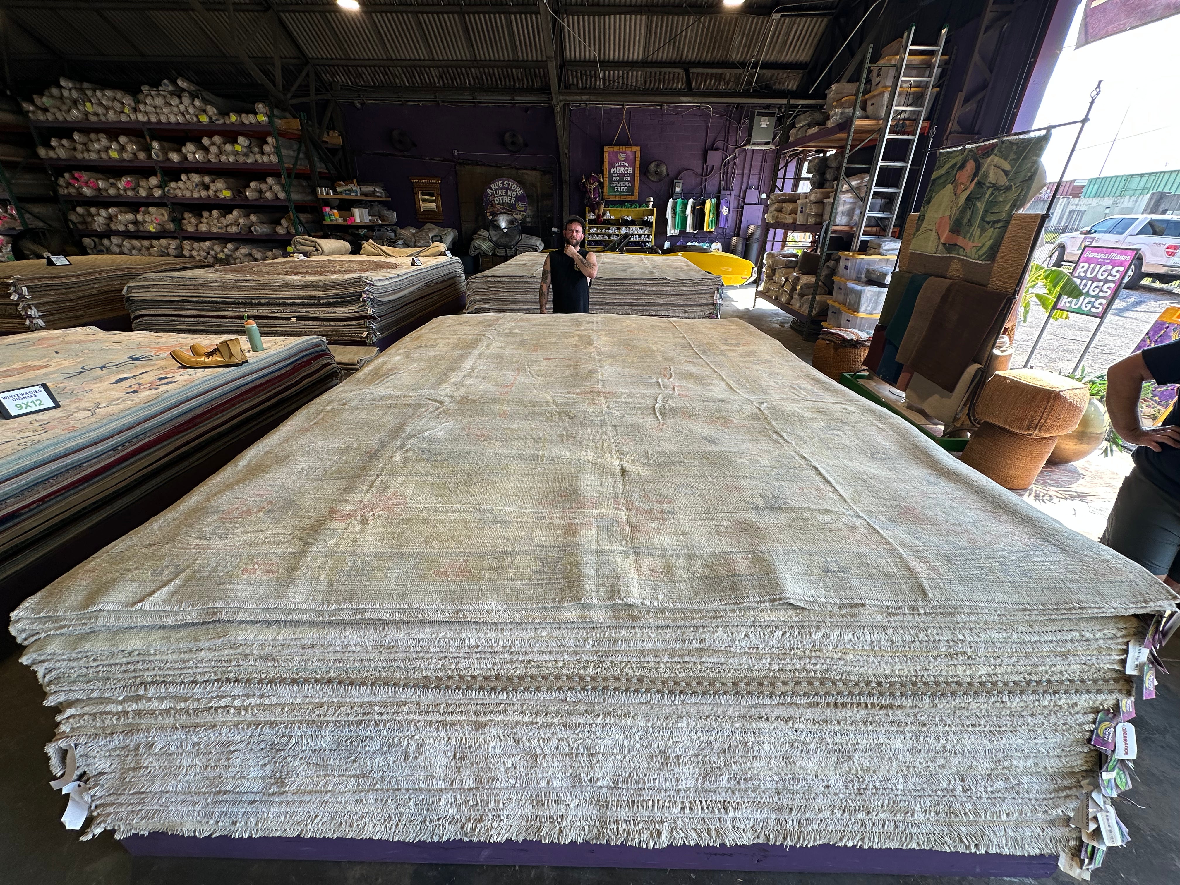Mel Kostas 8.9x11.11 Light Blue Afghani Oushak Rug