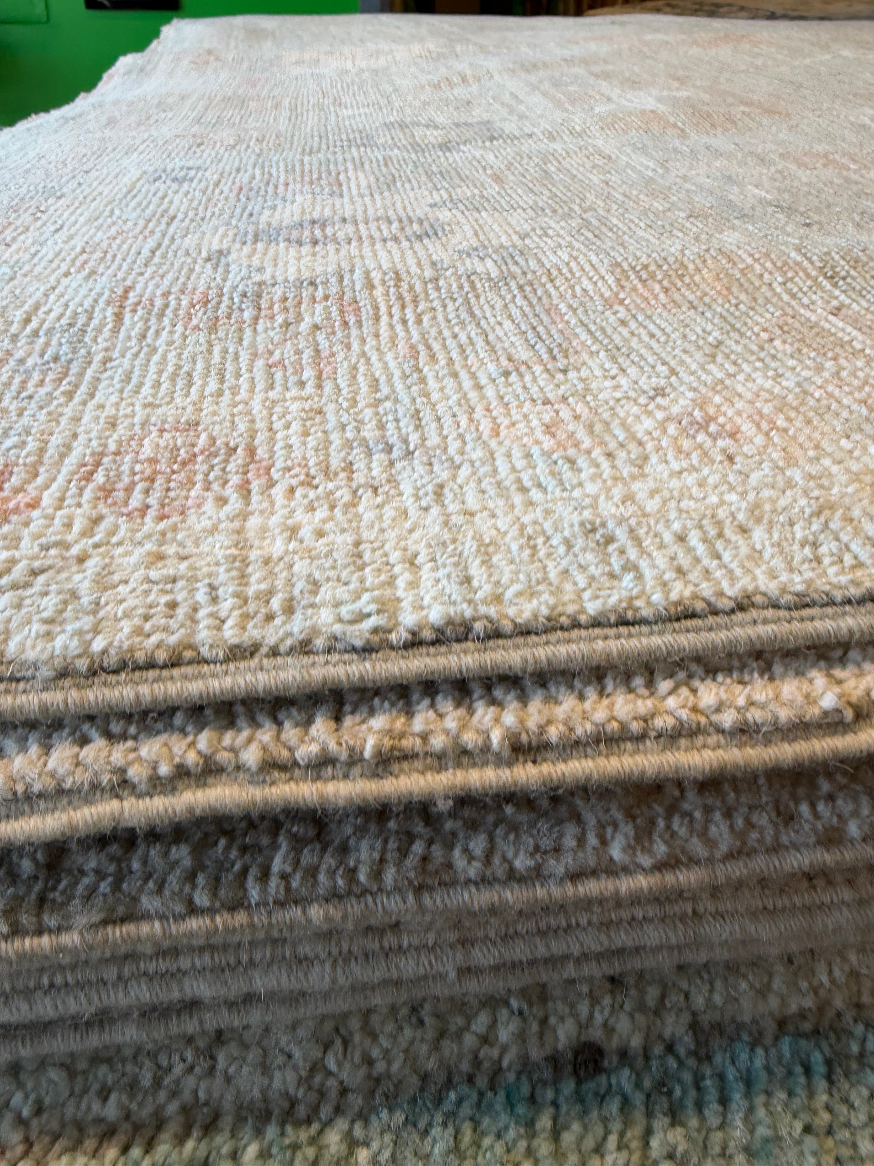 Keisha Lamb 8.2x9.9 Blue Afghani Whitewashed Oushak