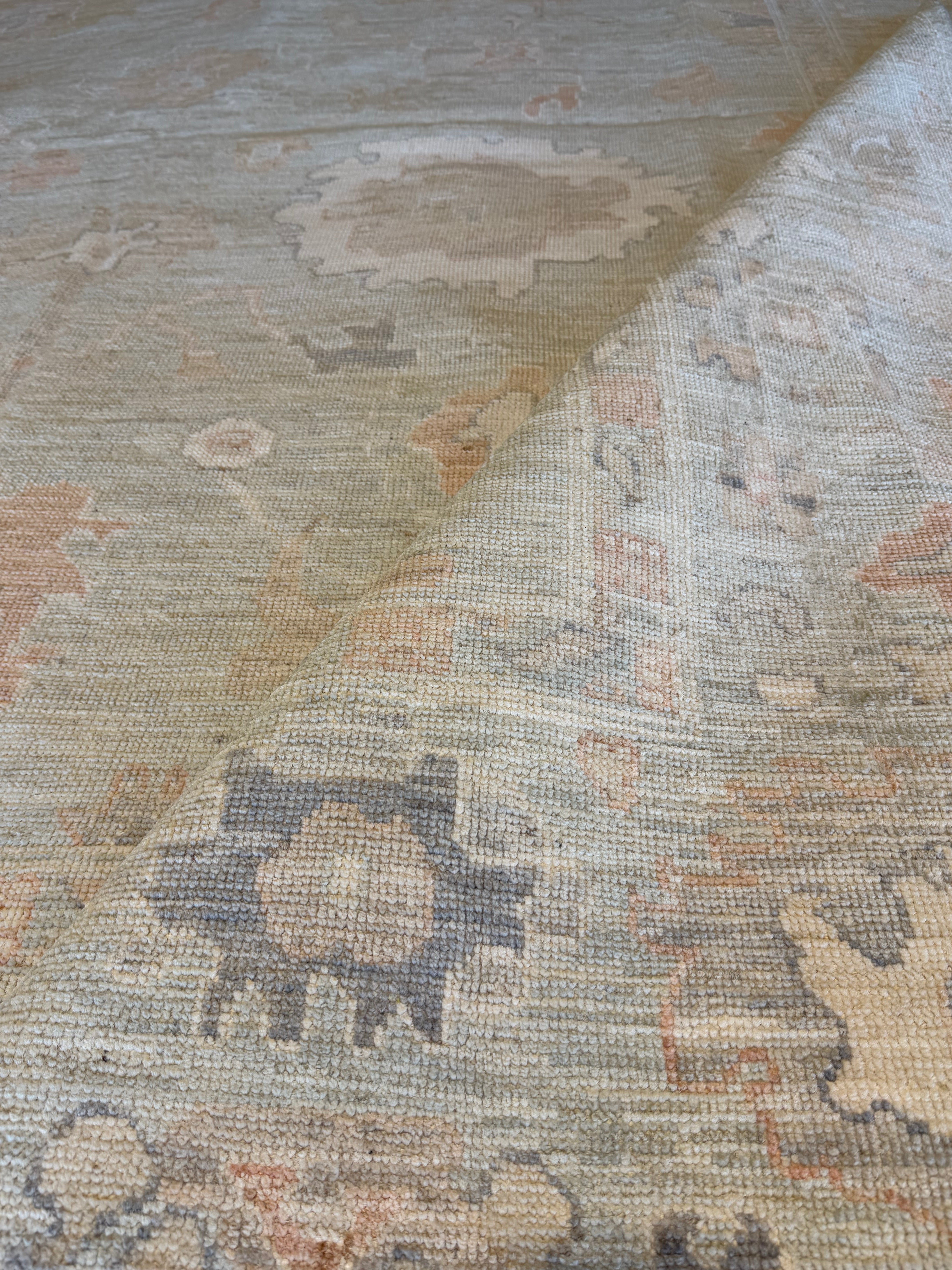 Keisha Lamb 8.2x9.9 Blue Afghani Whitewashed Oushak