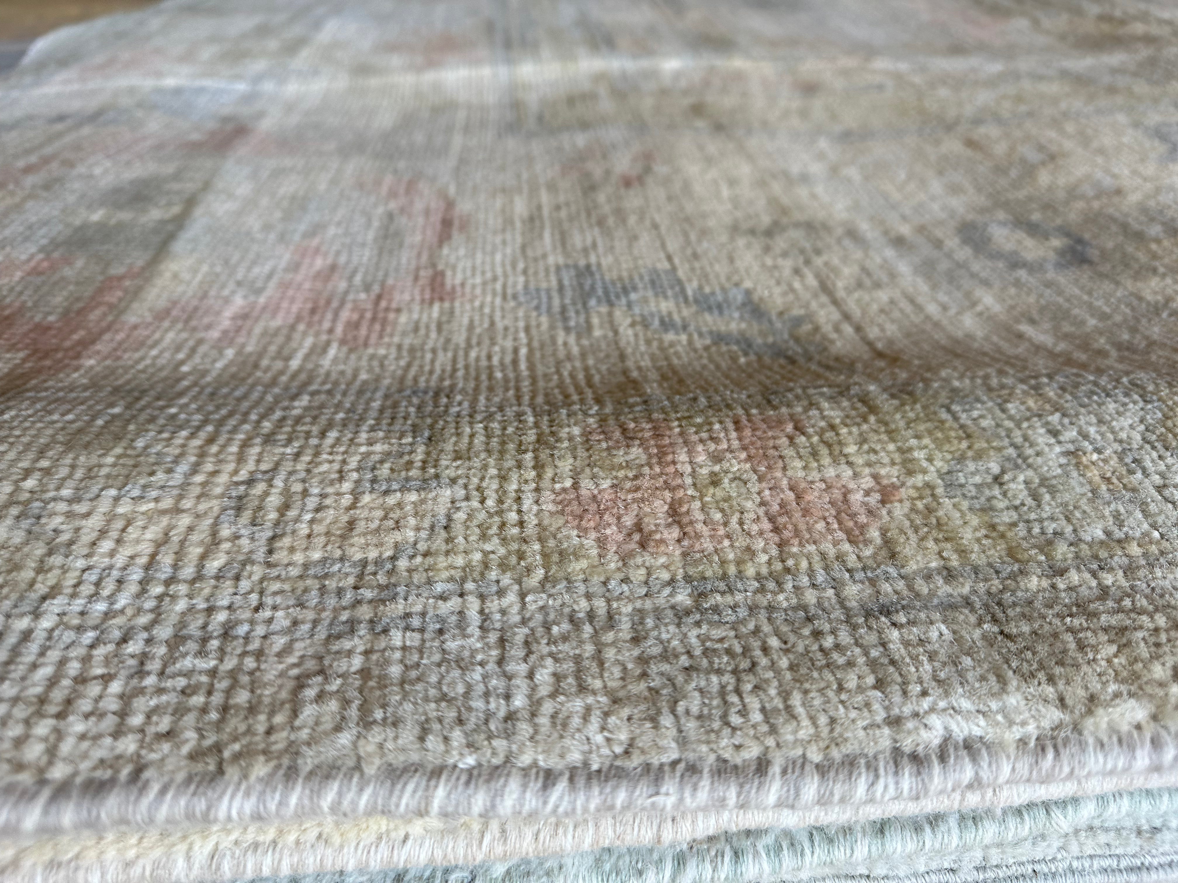 Mel Kostas 8.9x11.11 Light Blue Afghani Oushak Rug