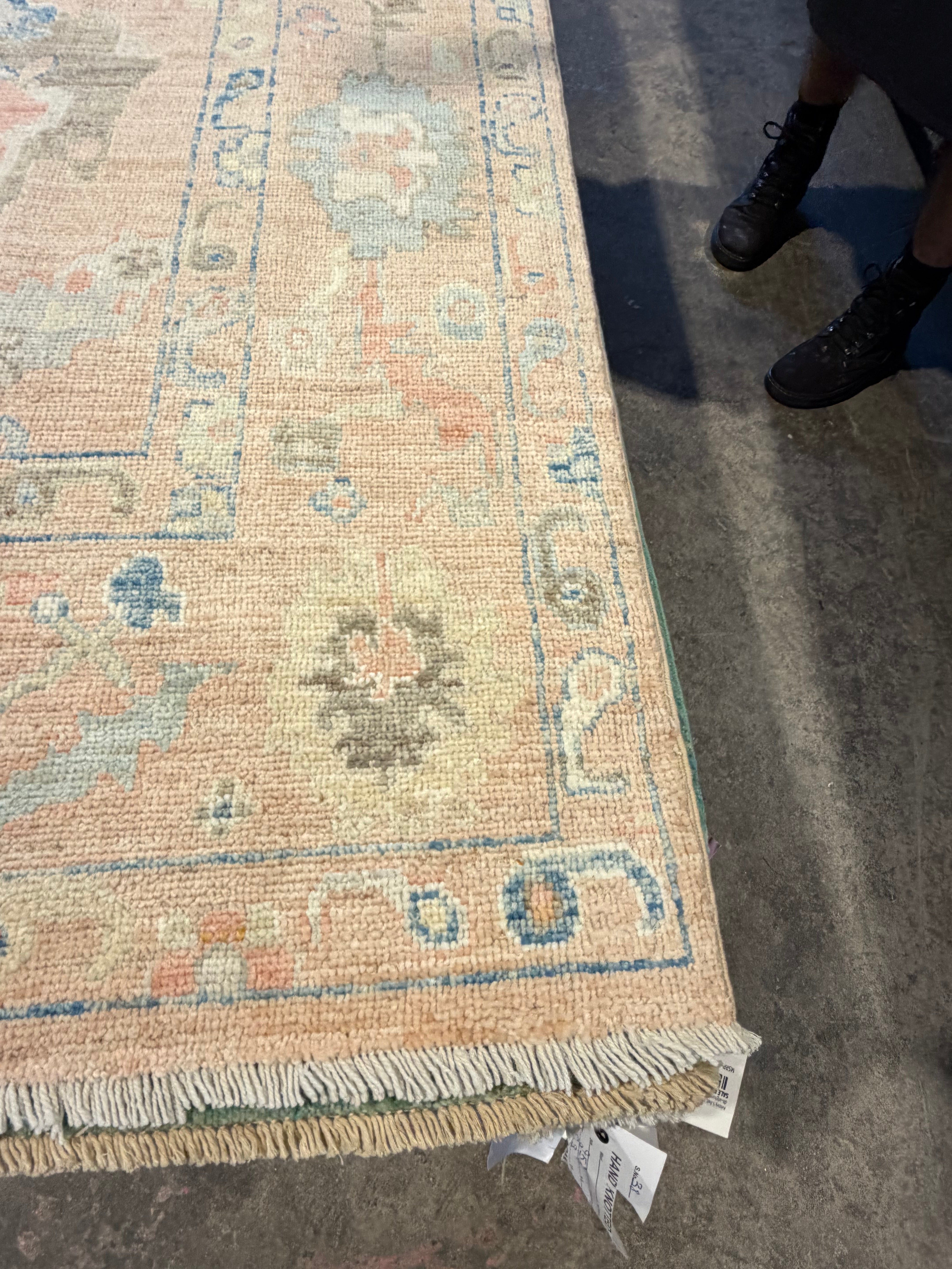 Cleopatra Coleman 6x9 Pink Afghani Whitewashed Oushak