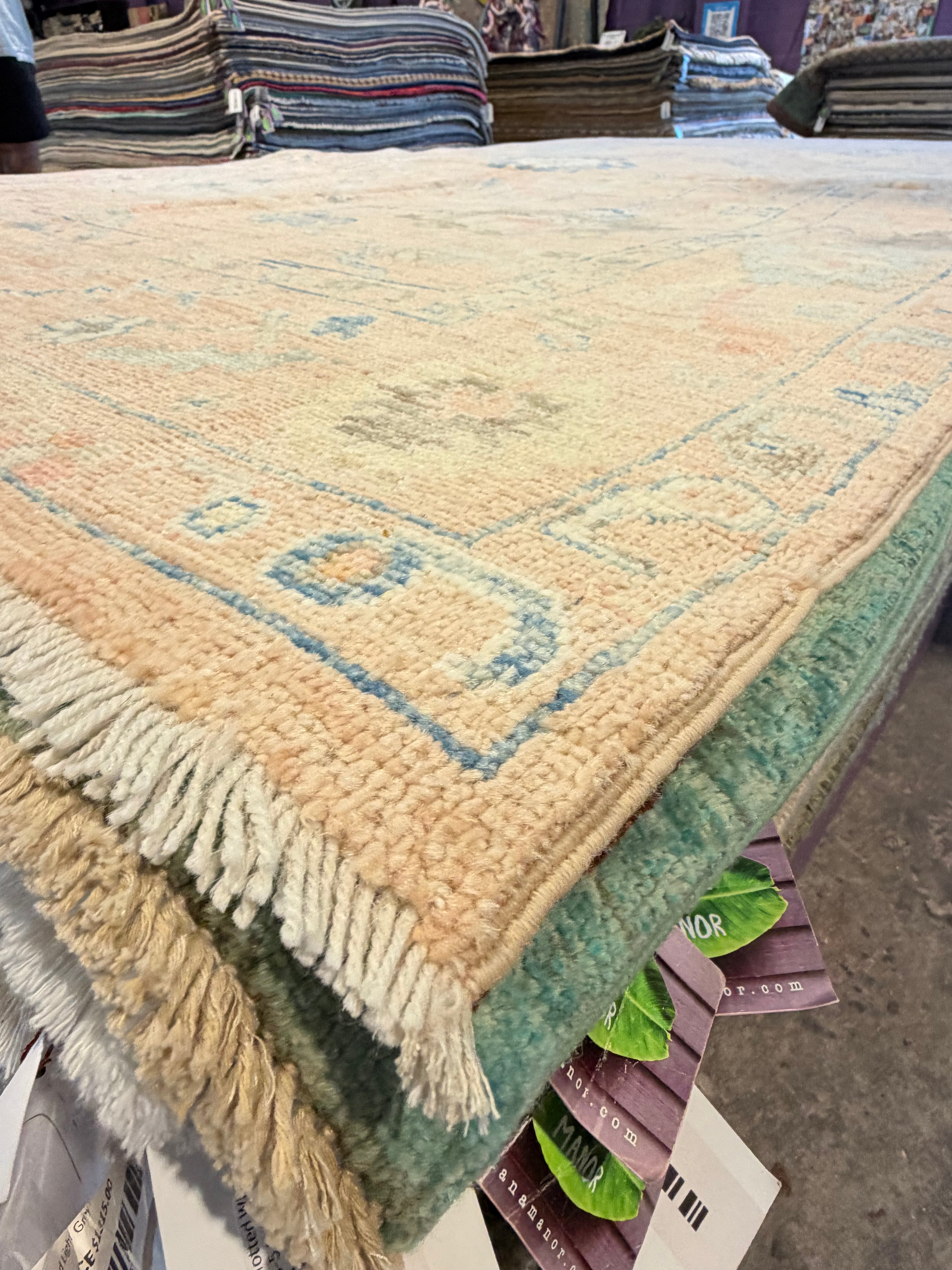 Cleopatra Coleman 6x9 Pink Afghani Whitewashed Oushak