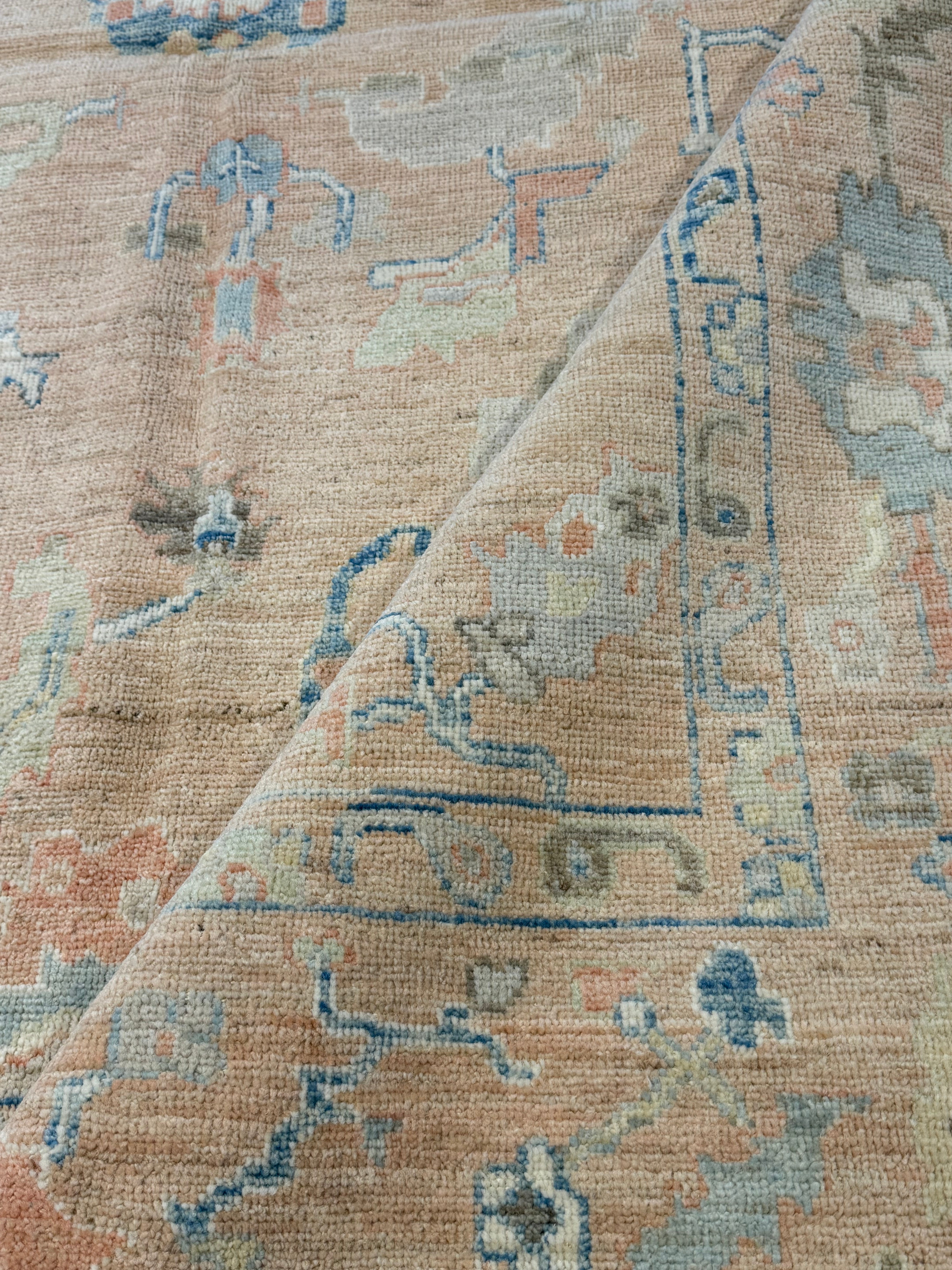 Cleopatra Coleman 6x9 Pink Afghani Whitewashed Oushak