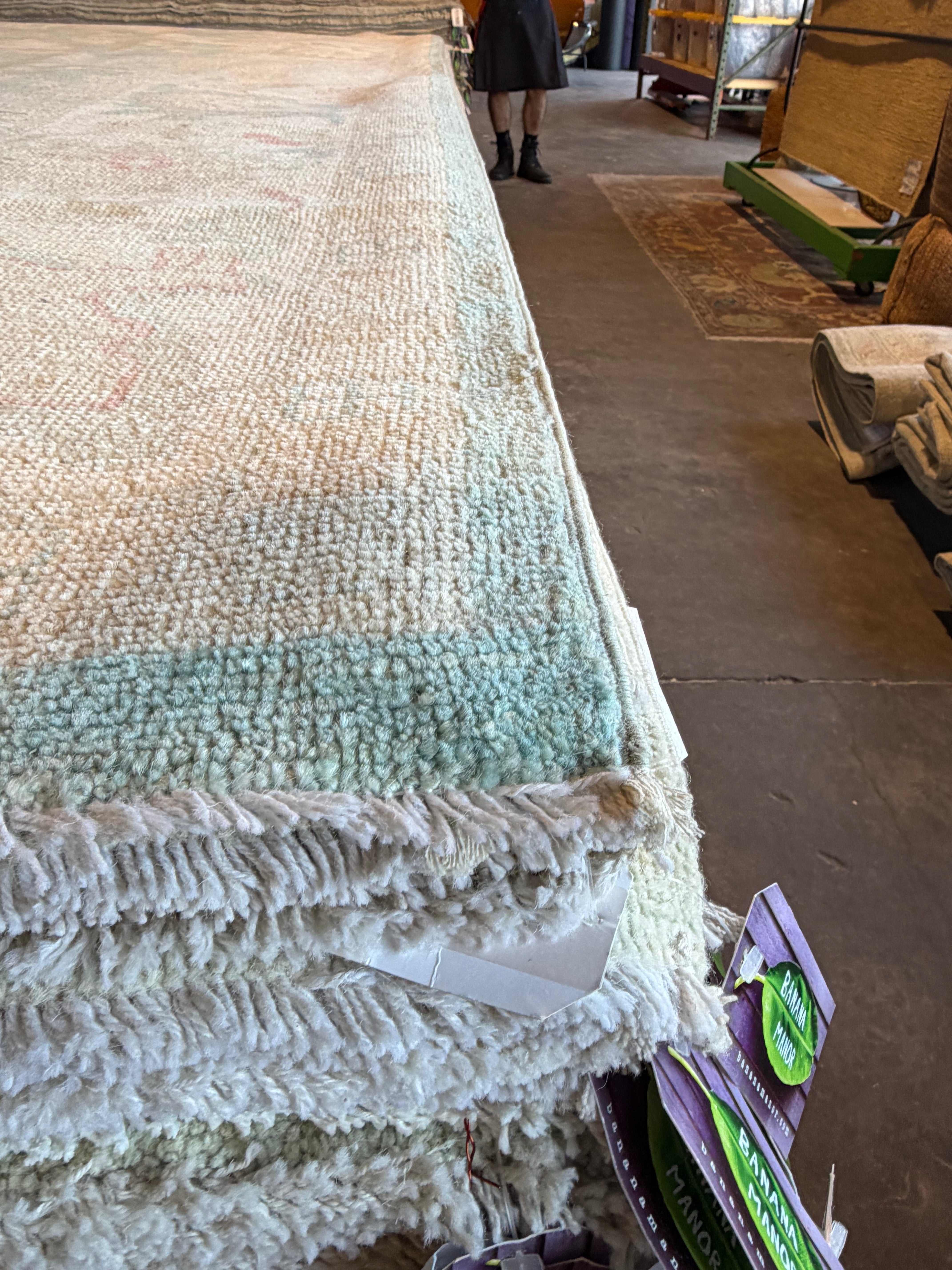 Lillith Greenway 8.11x11.10 Blue Afghani Whitewashed Oushak